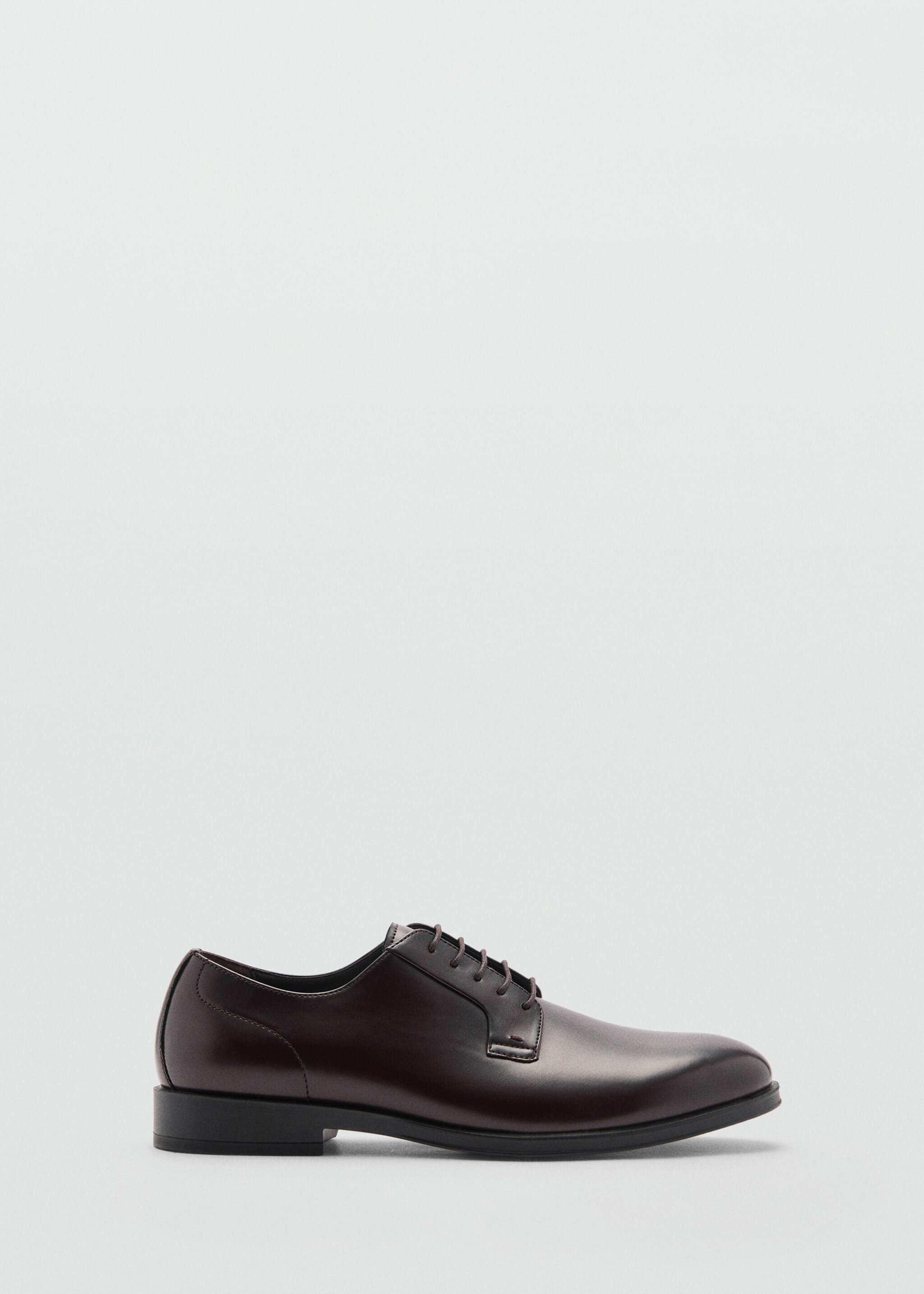 Leather-effect suit shoes - Article without model, Brown. Ref: 77072918-00.