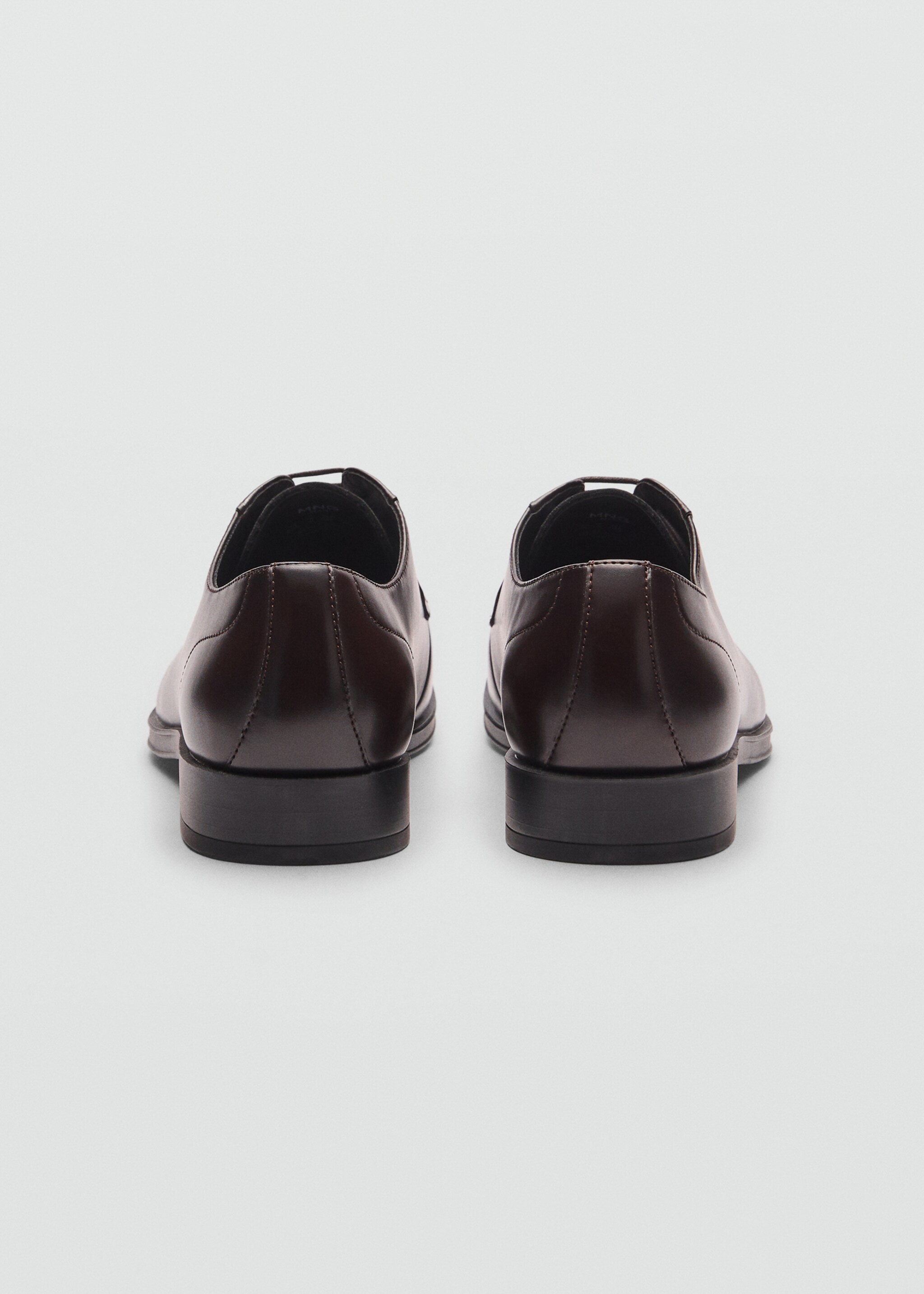 Leather-effect suit shoes - Details of the article 2, Brown. Ref: 77072918-00.