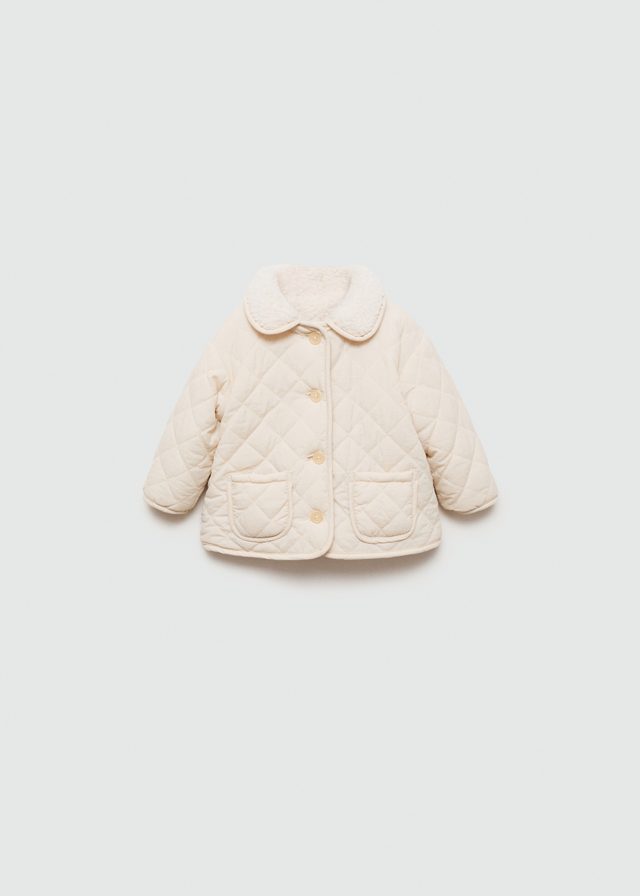 Quilted reversible anorak - Article without model, Ecru. Ref: 77072920-00.