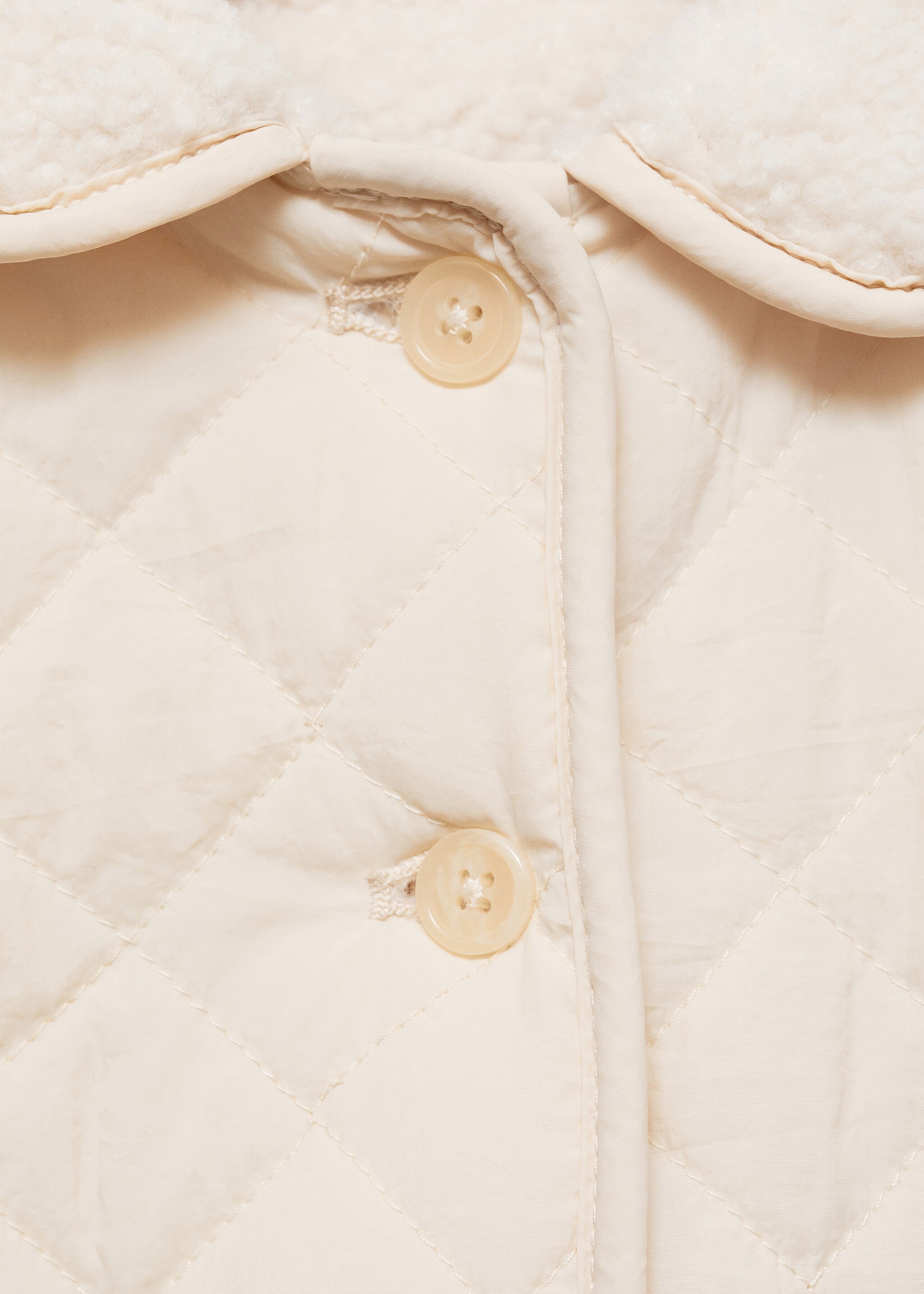 Quilted reversible anorak - Details of the article 0, Ecru. Ref: 77072920-00.