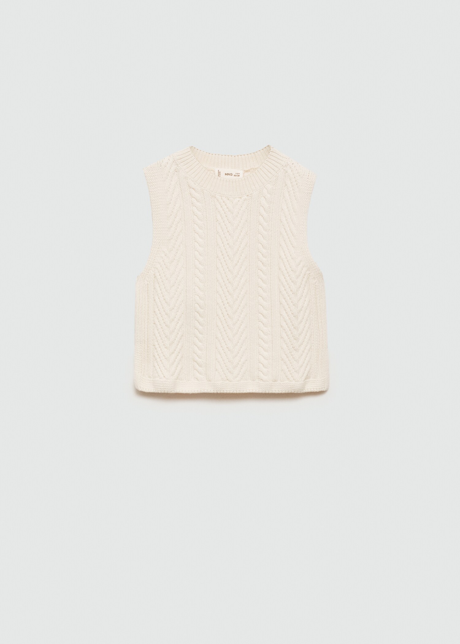 Braided-knit gilet - Article without model