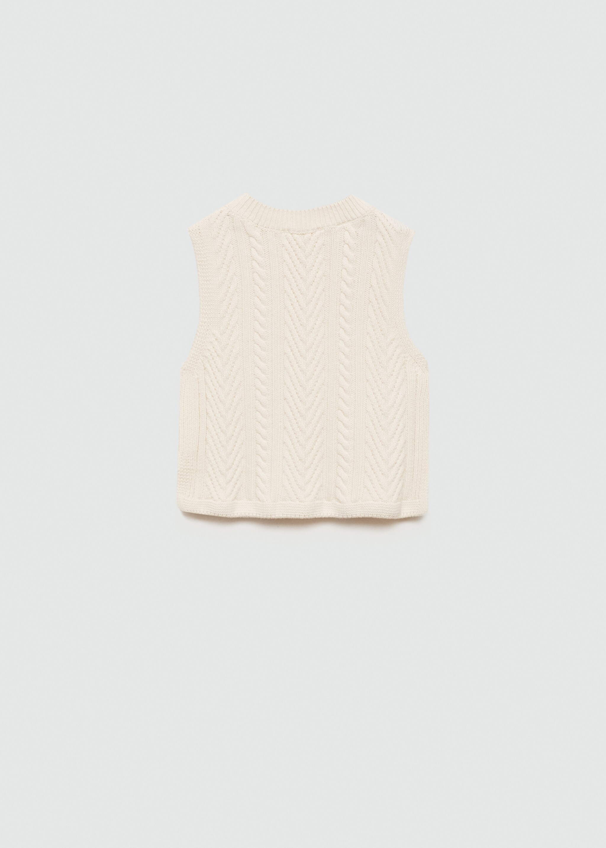 Braided-knit gilet - Reverse of the article, Off White. Ref: 77072929-00.