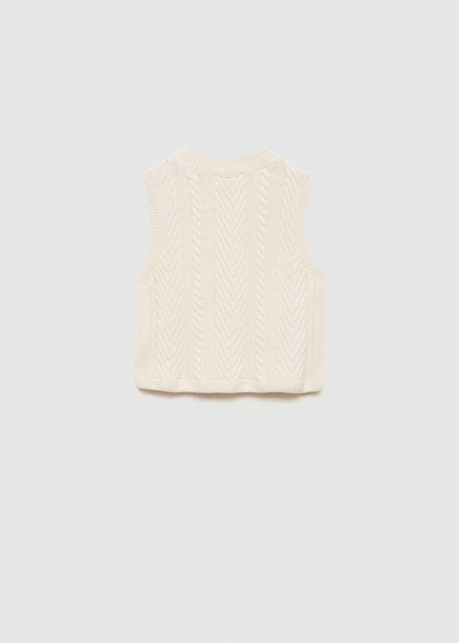 Braided-knit gilet - Reverse of the article