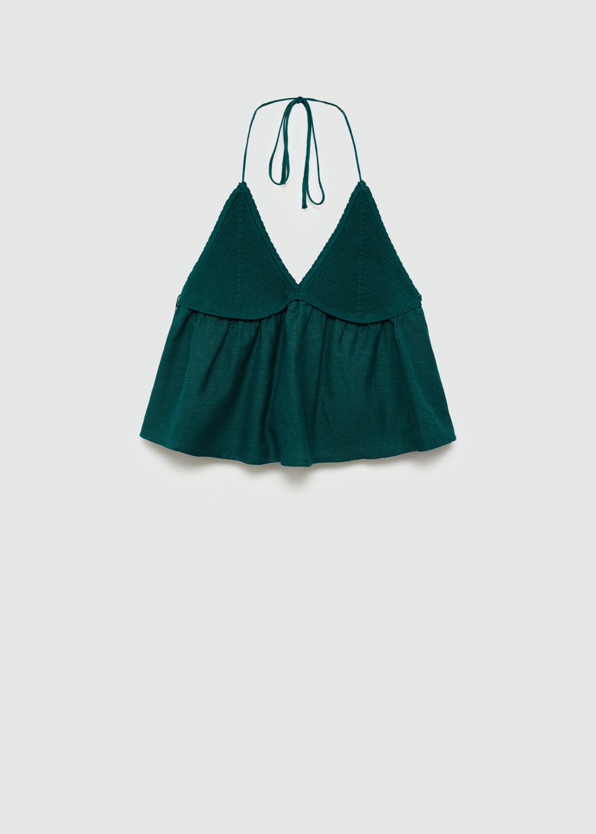 Top empiècement crochet - Article sans modèle, Bleu pétrole. Ref: 77072933-00.