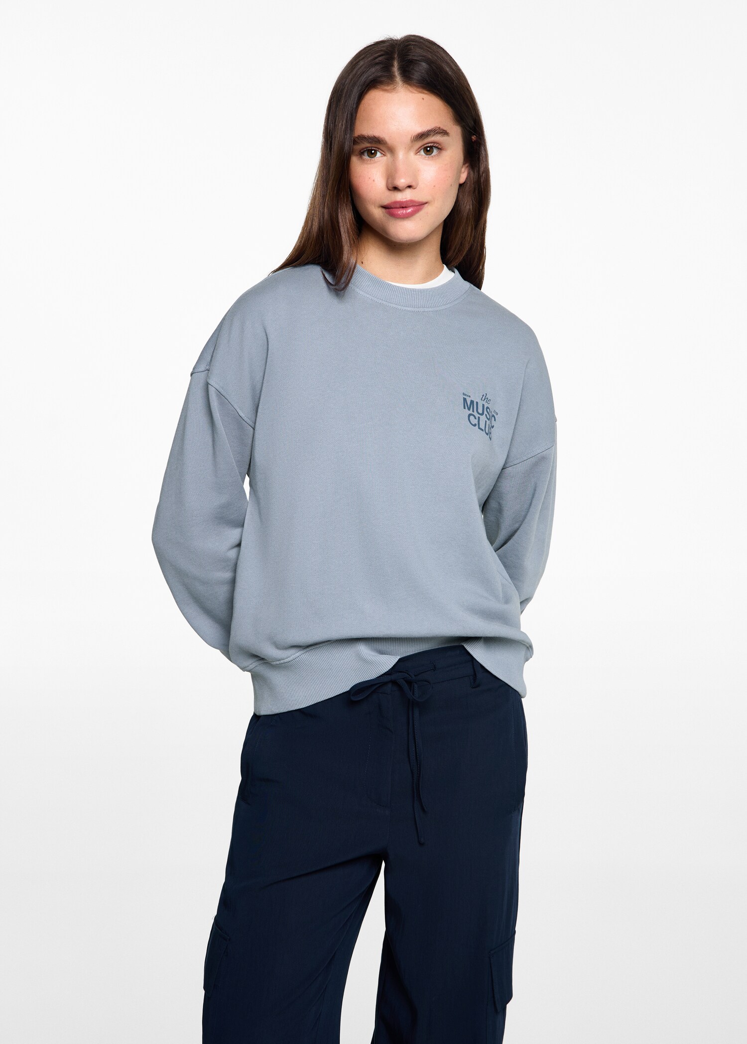 Printed cotton sweatshirt - Medium plane