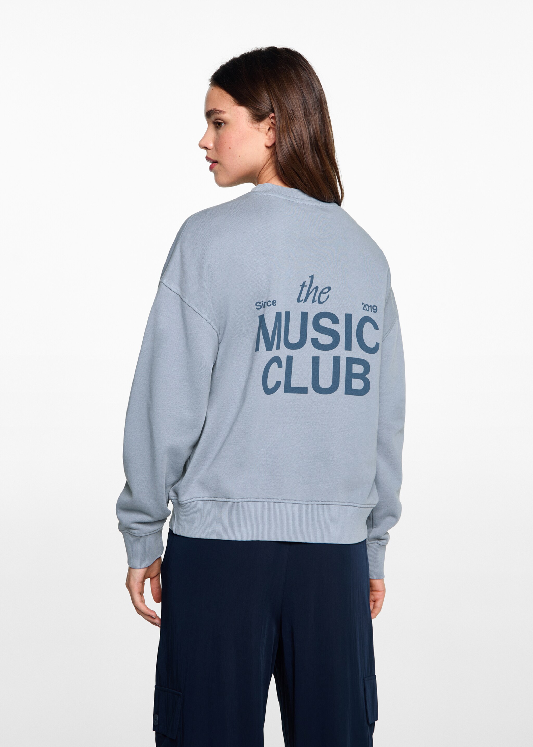 Printed cotton sweatshirt - Reverse of the article