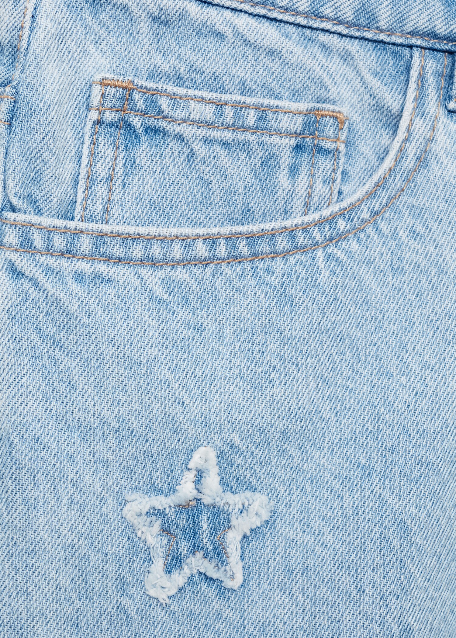 Star denim shorts - Details of the article 0