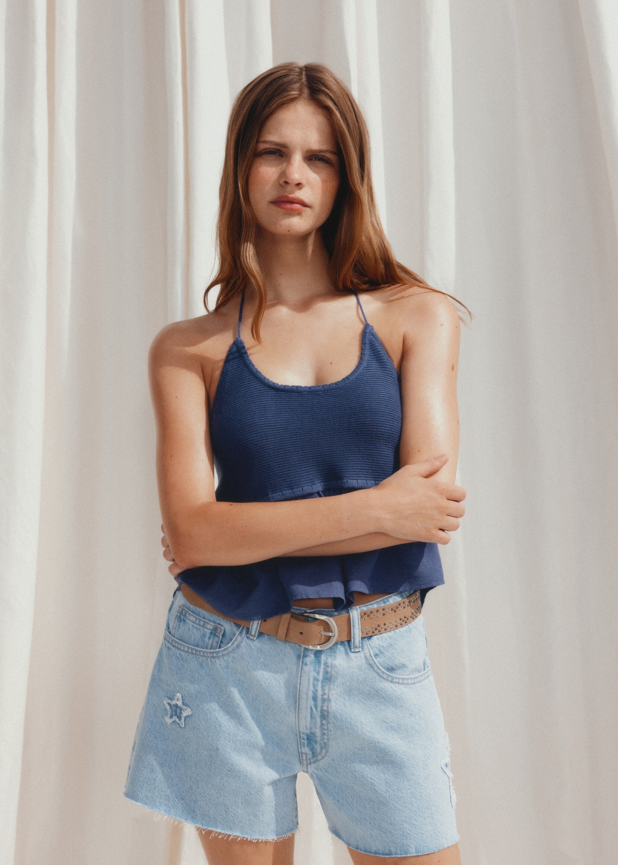 Star denim shorts - Details of the article 5