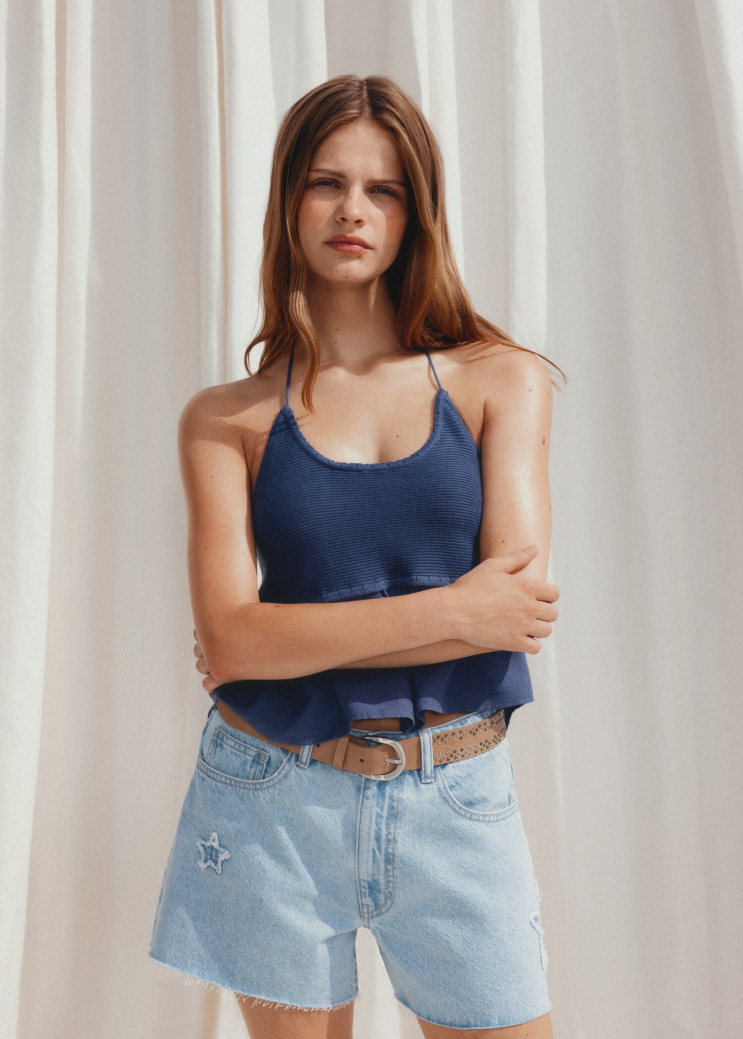 Star denim shorts - Details of the article 5