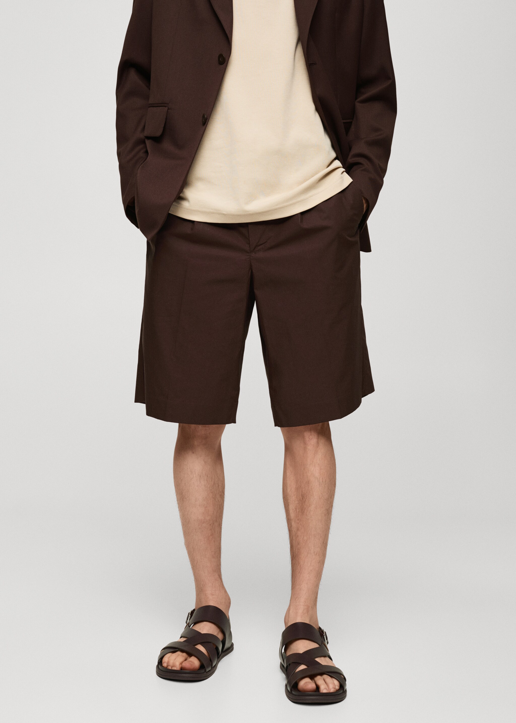 Relaxed-fit bermuda shorts - Medium plane
