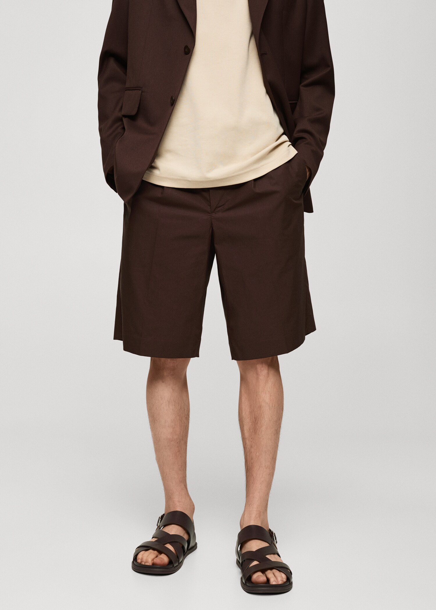 Relaxed-fit bermuda shorts - Medium plane