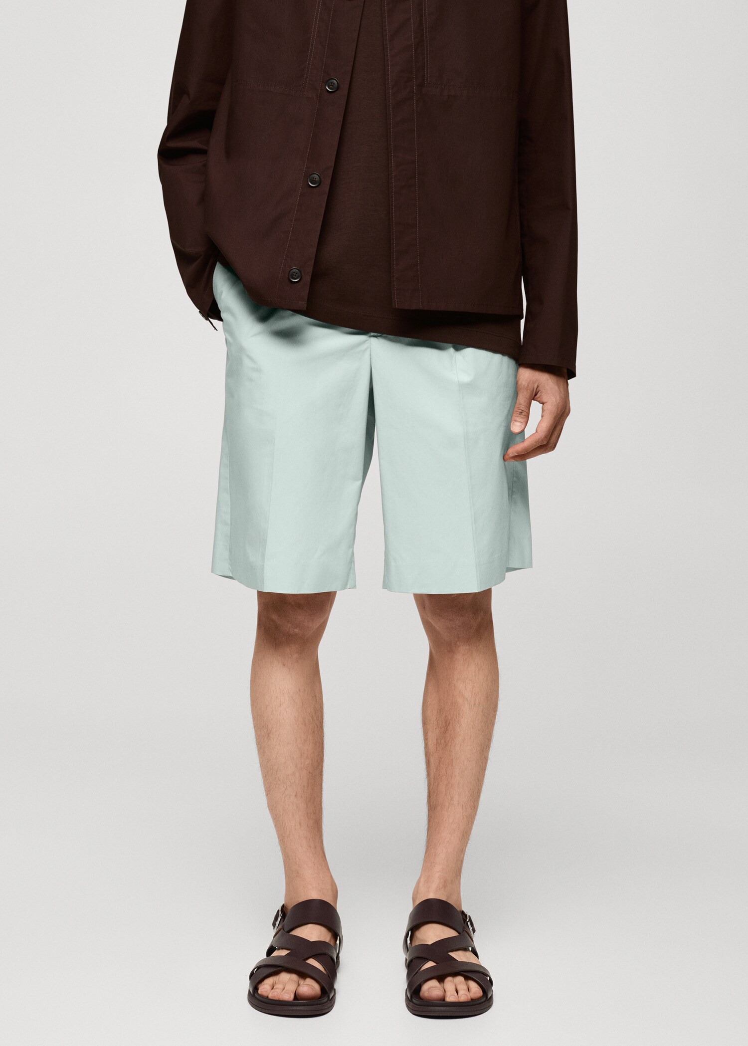 Relaxed-fit bermuda shorts - Medium plane
