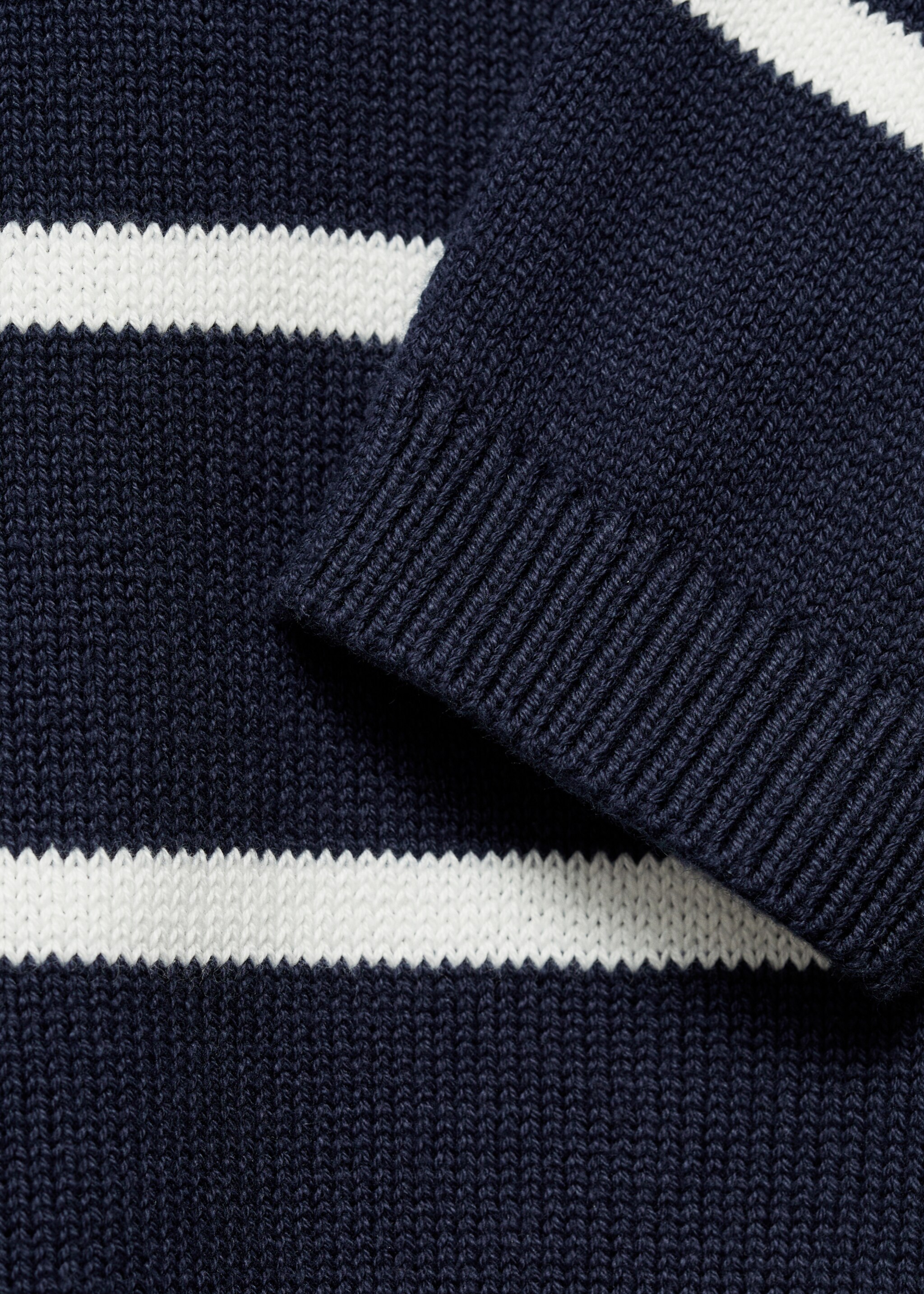 Knit striped sweater - Details of the article 0, Dark Navy. Ref: 77073262-00.