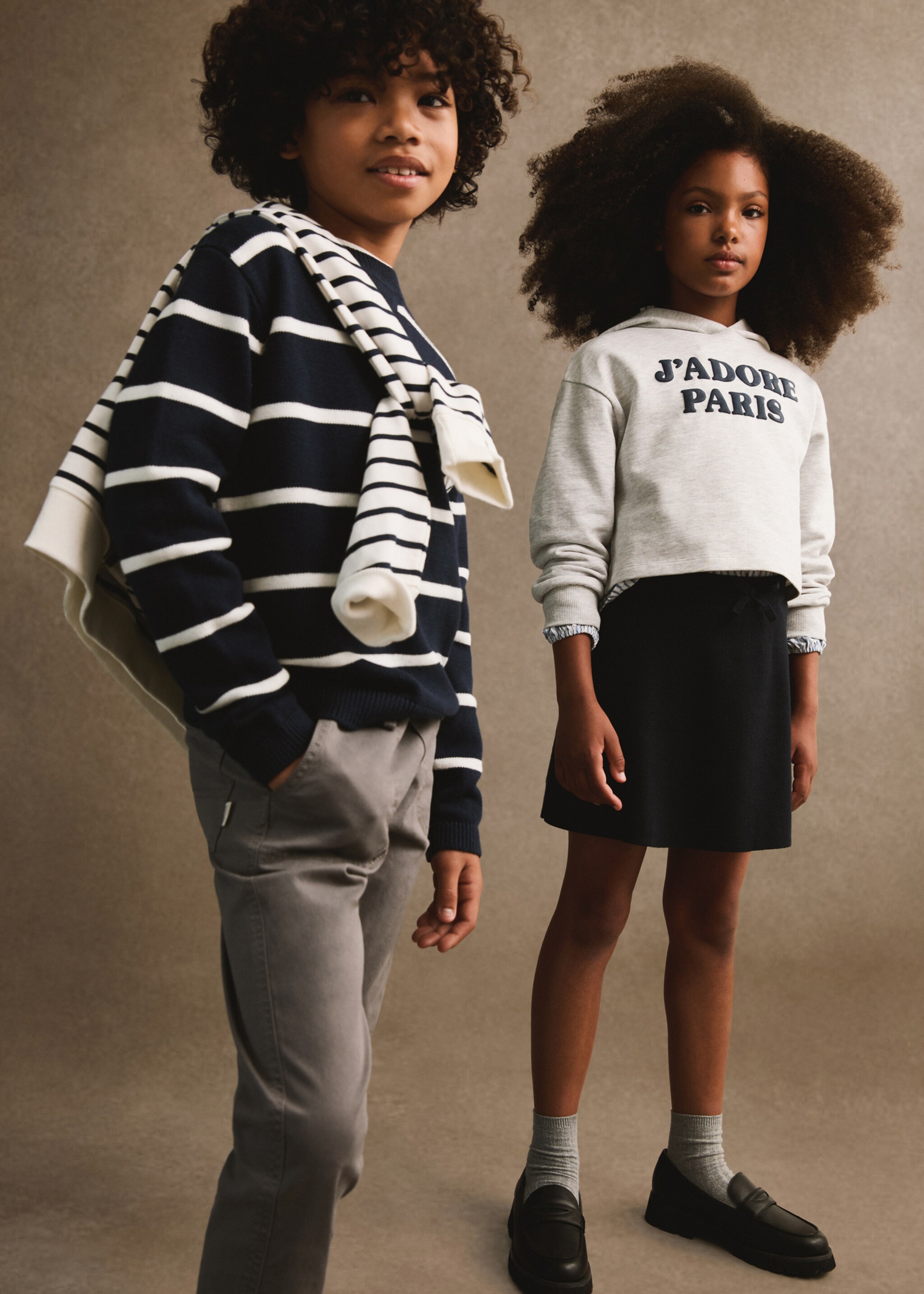 Knit striped sweater - Details of the article 5, Dark Navy. Ref: 77073262-00.