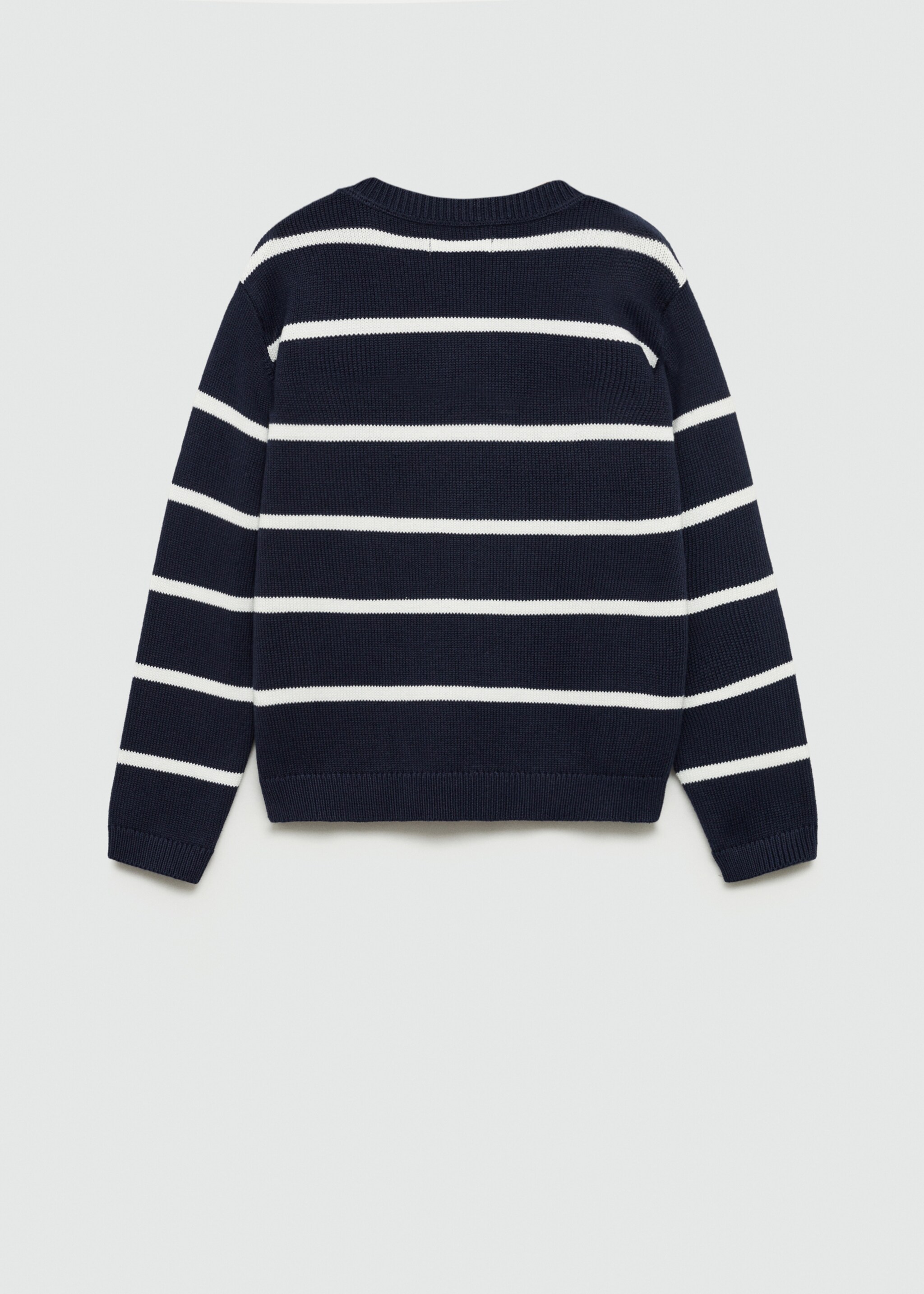 Knit striped sweater - Reverse of the article, Dark Navy. Ref: 77073262-00.
