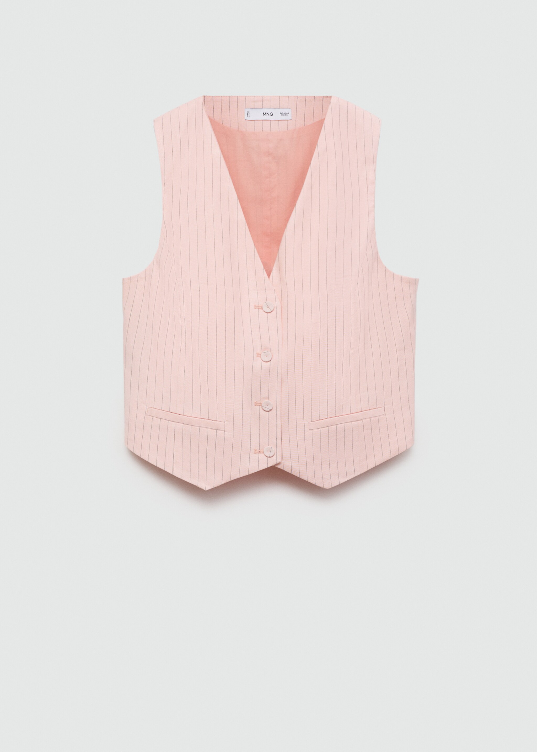 Striped linen waistcoat - Article without model