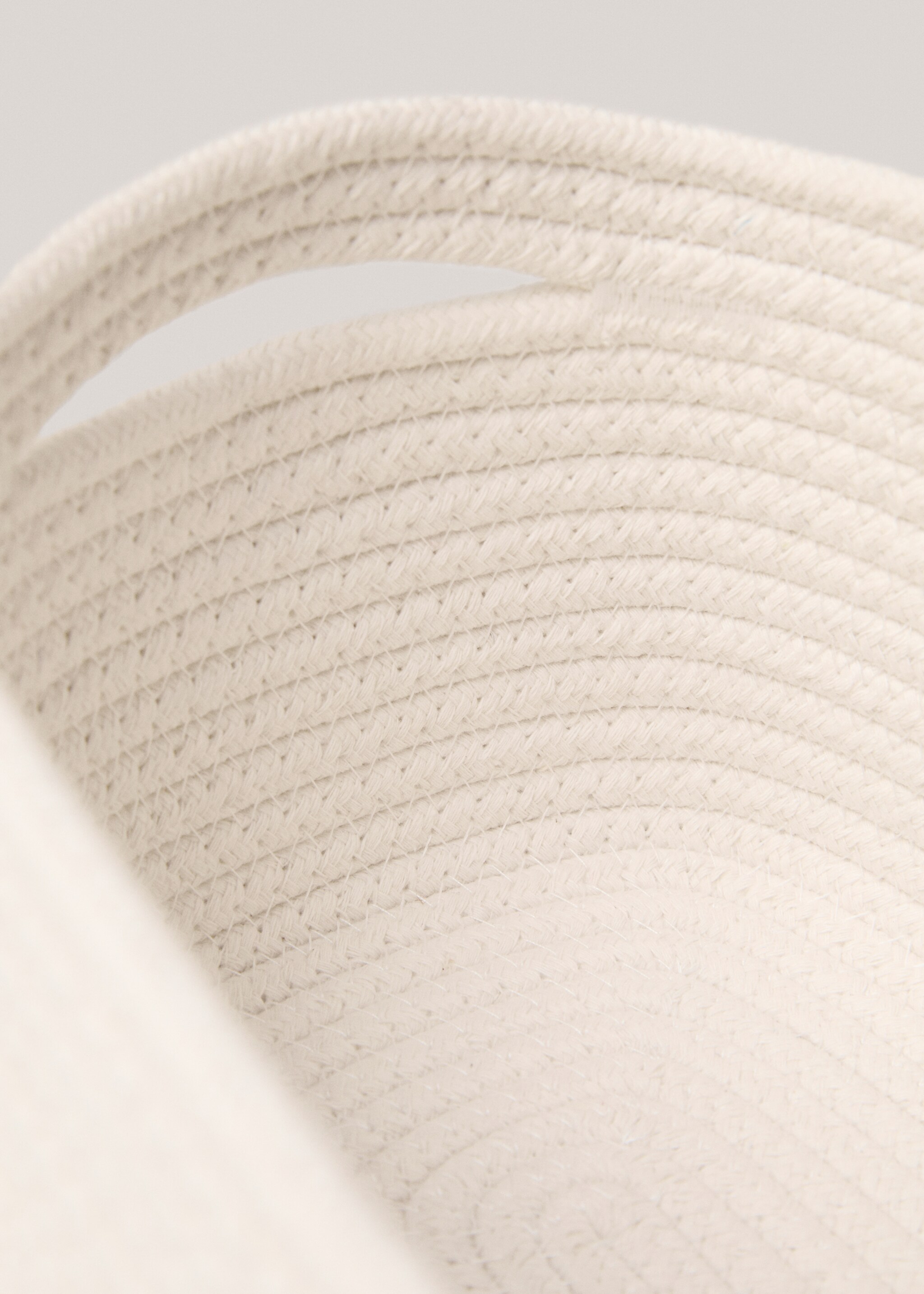 Medium cotton storage basket - Details of the article 2, White. Ref: 77073269-00.