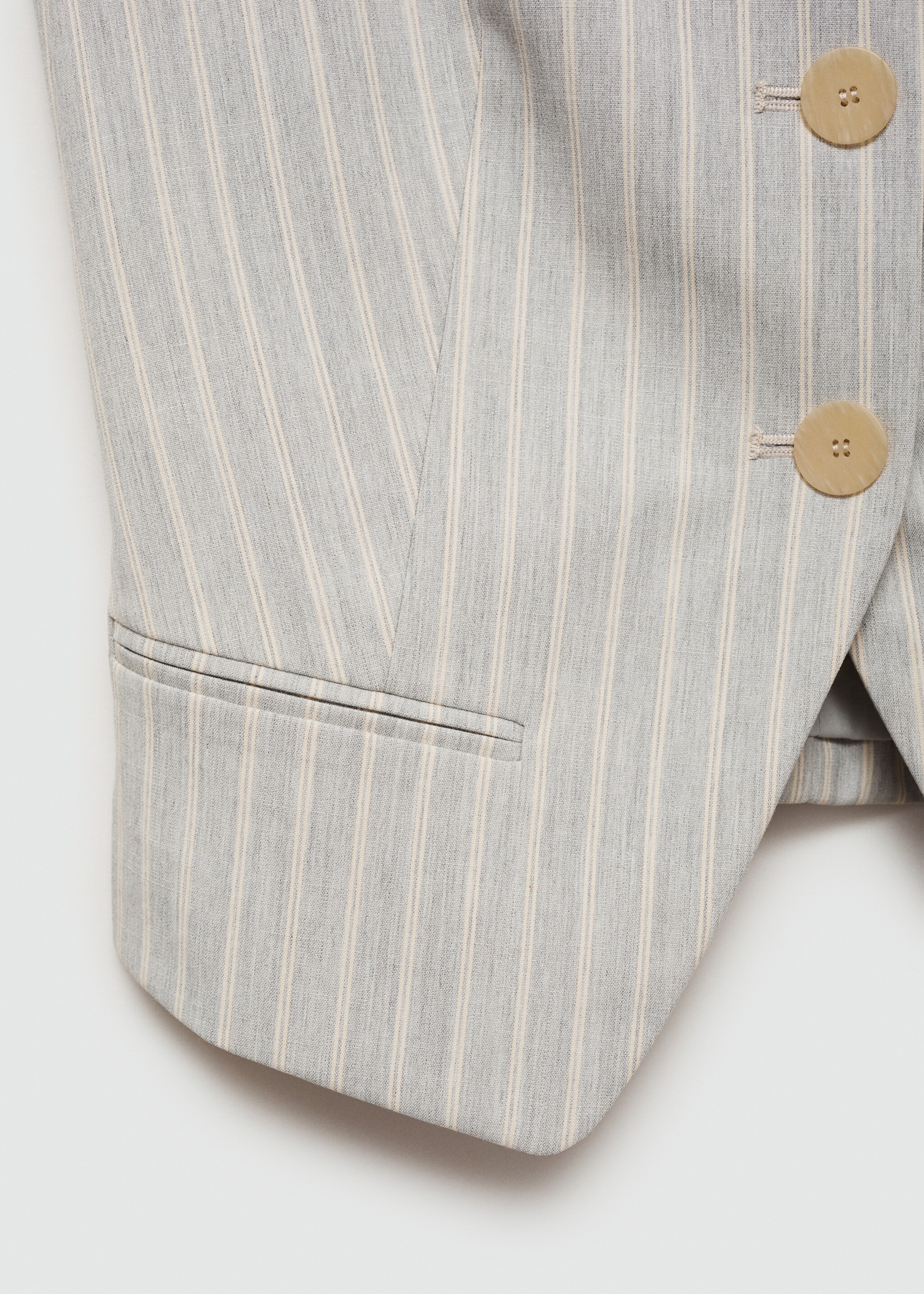 Striped vest with buttons - Details of the article 8, Sky Blue. Ref: 77073270-00.