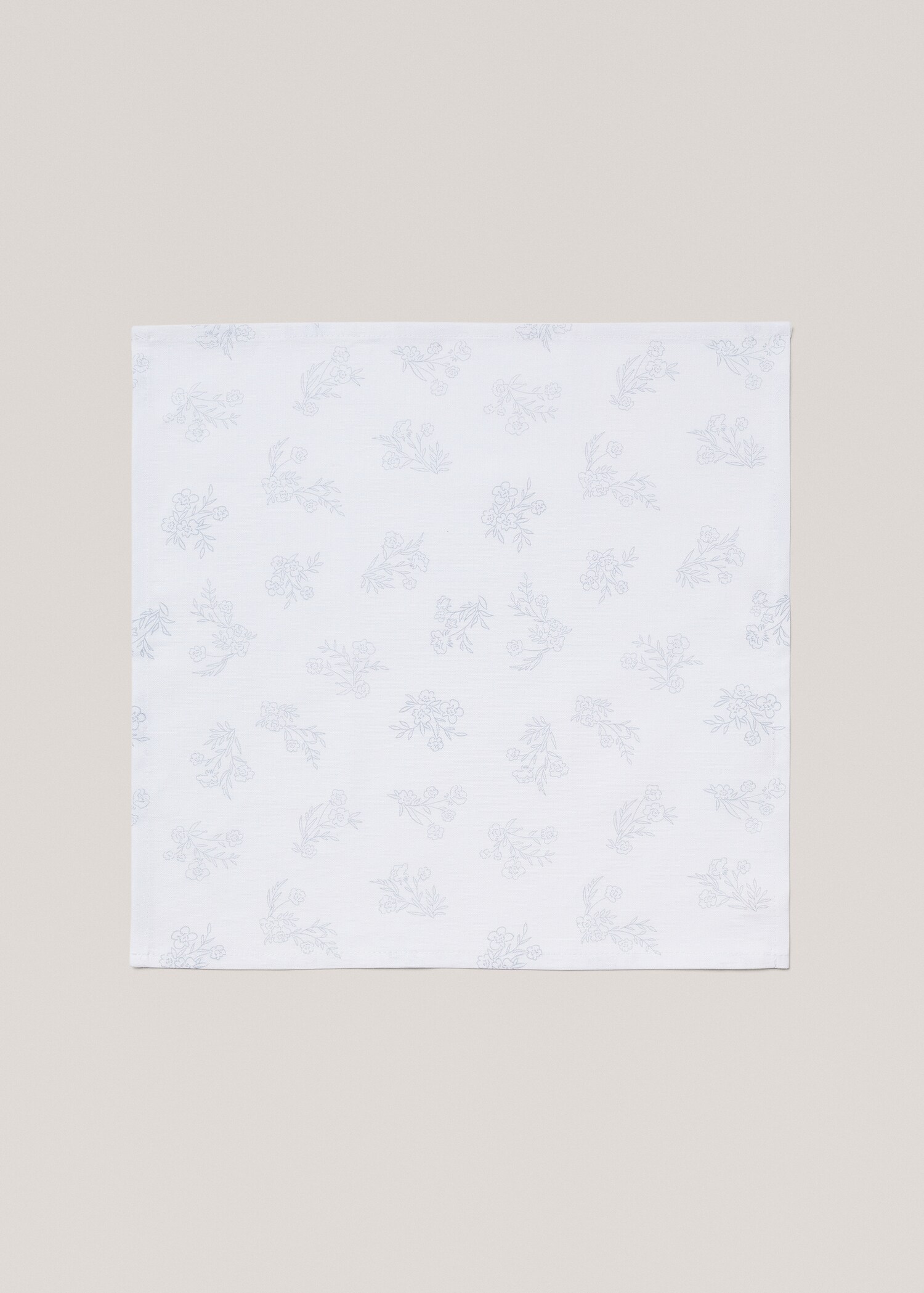 Serviett i bomull og blomsterdesign - Artikkeldetalj 1