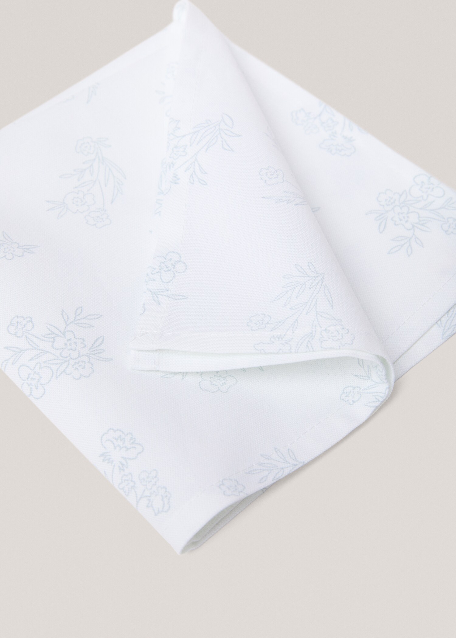 Serviett i bomull og blomsterdesign - Artikkeldetalj 2