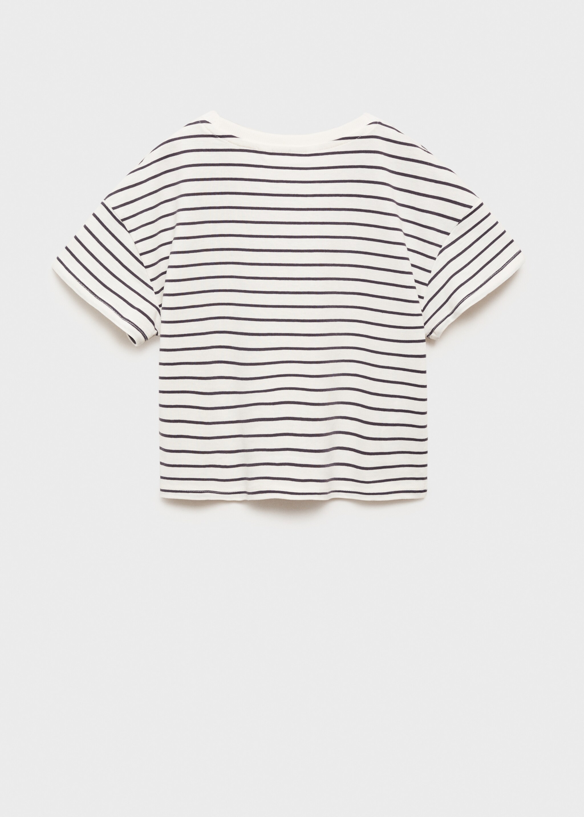 Striped cotton T-shirt - Reverse of the article