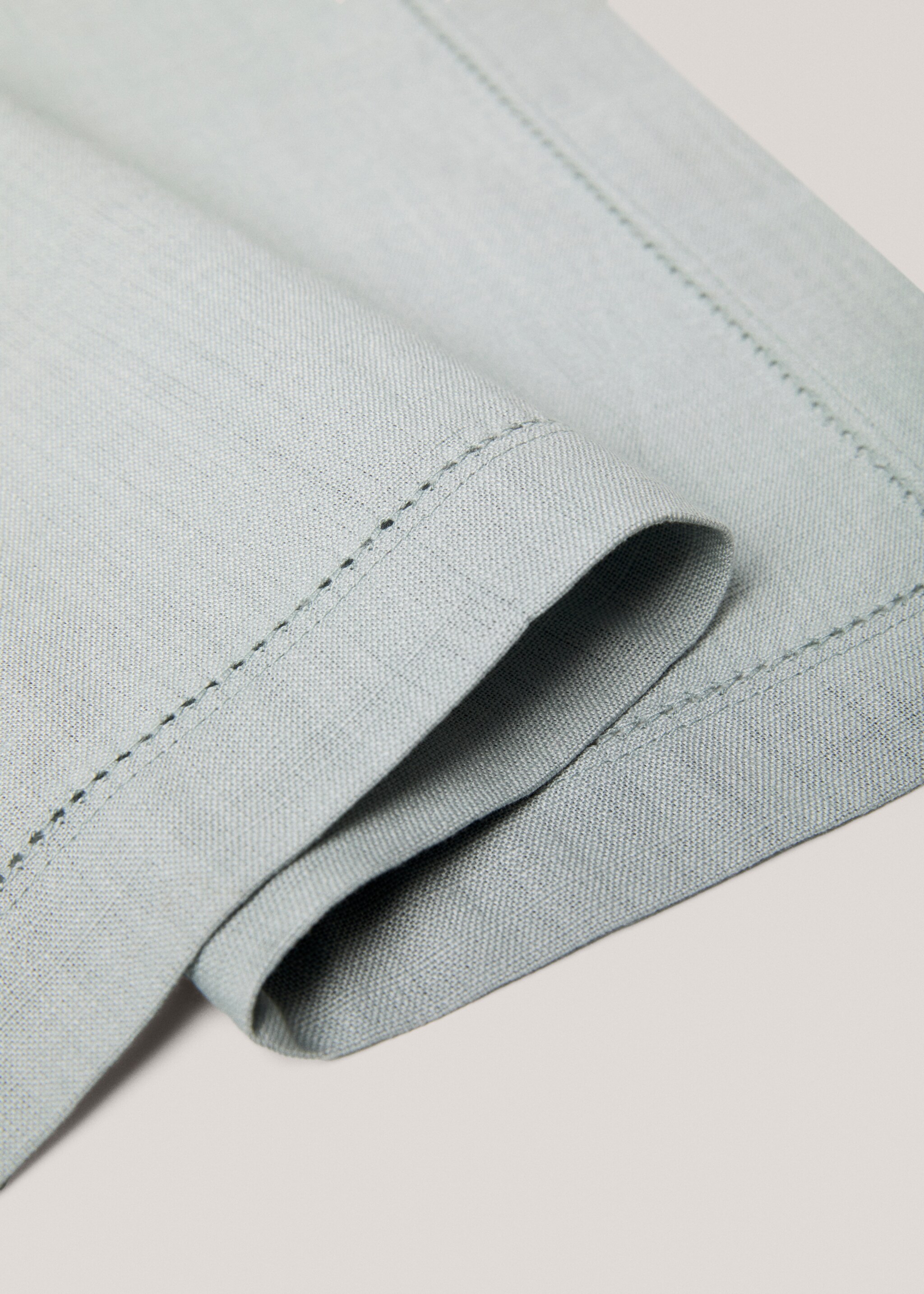 Hemstitch placemat - Details of the article 1, Aqua Green. Ref: 77073279-00.