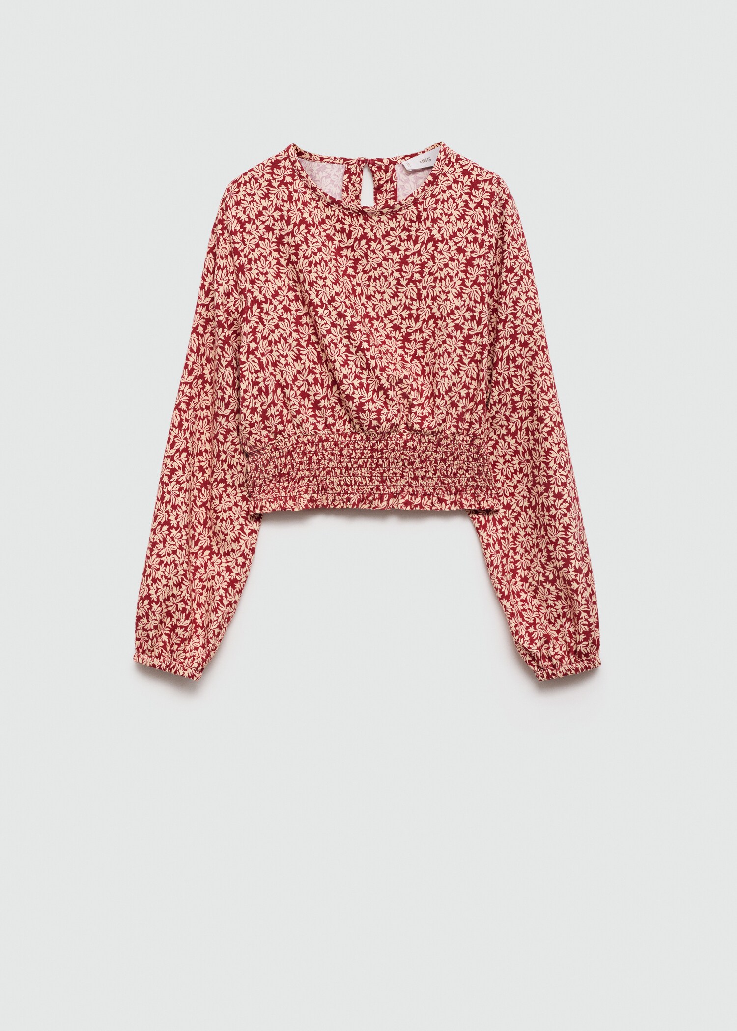Gemusterte Bluse mit Raffdetails - Artikel ohne Model