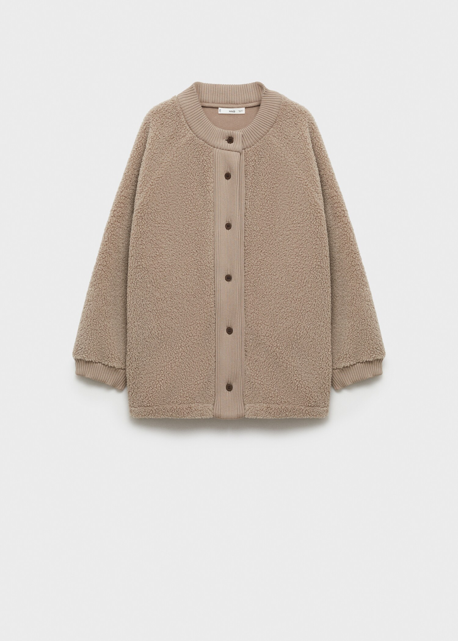 Fleece cardigan with buttons - Article without model