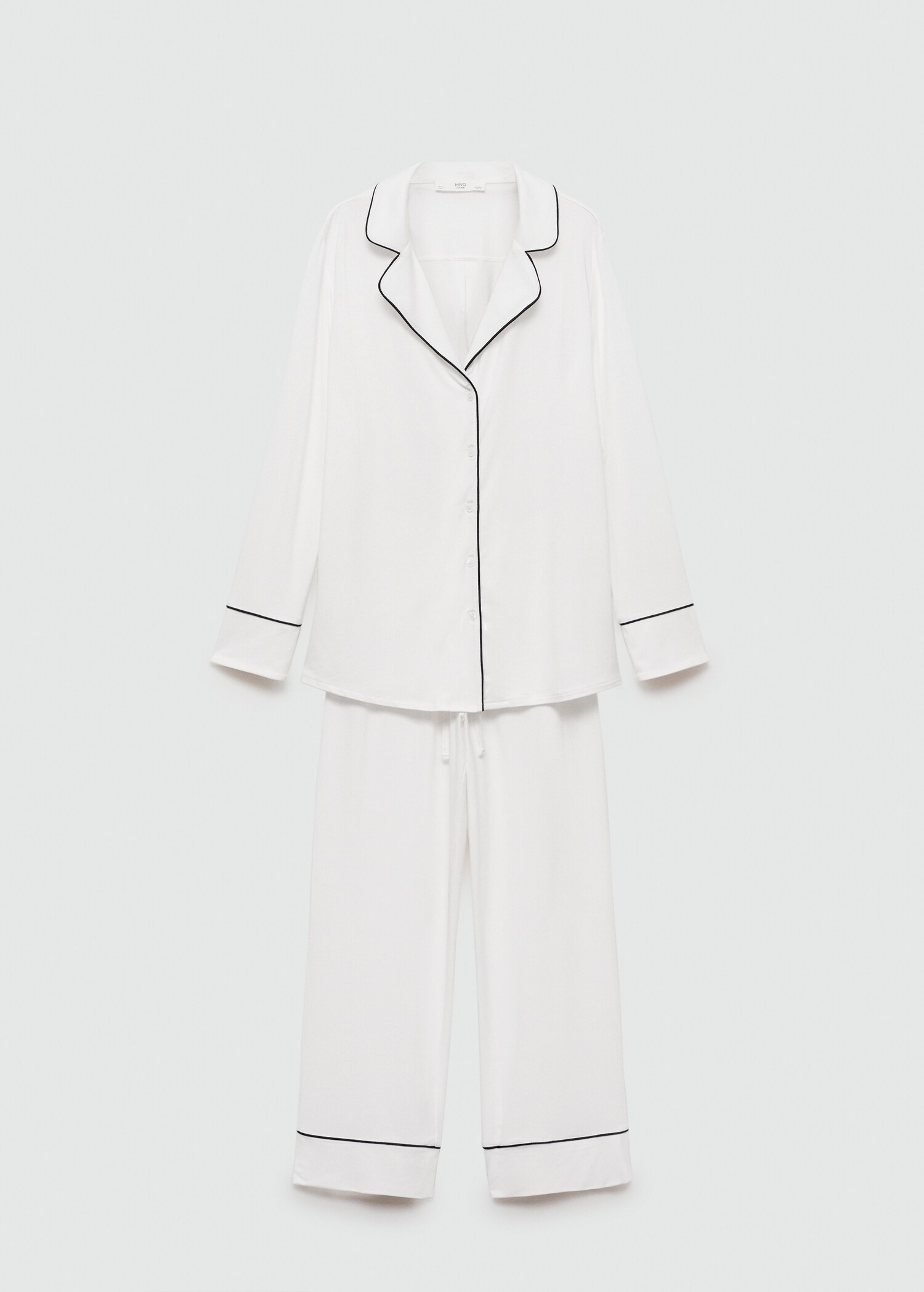 Two-piece pyjamas with piping - Article without model