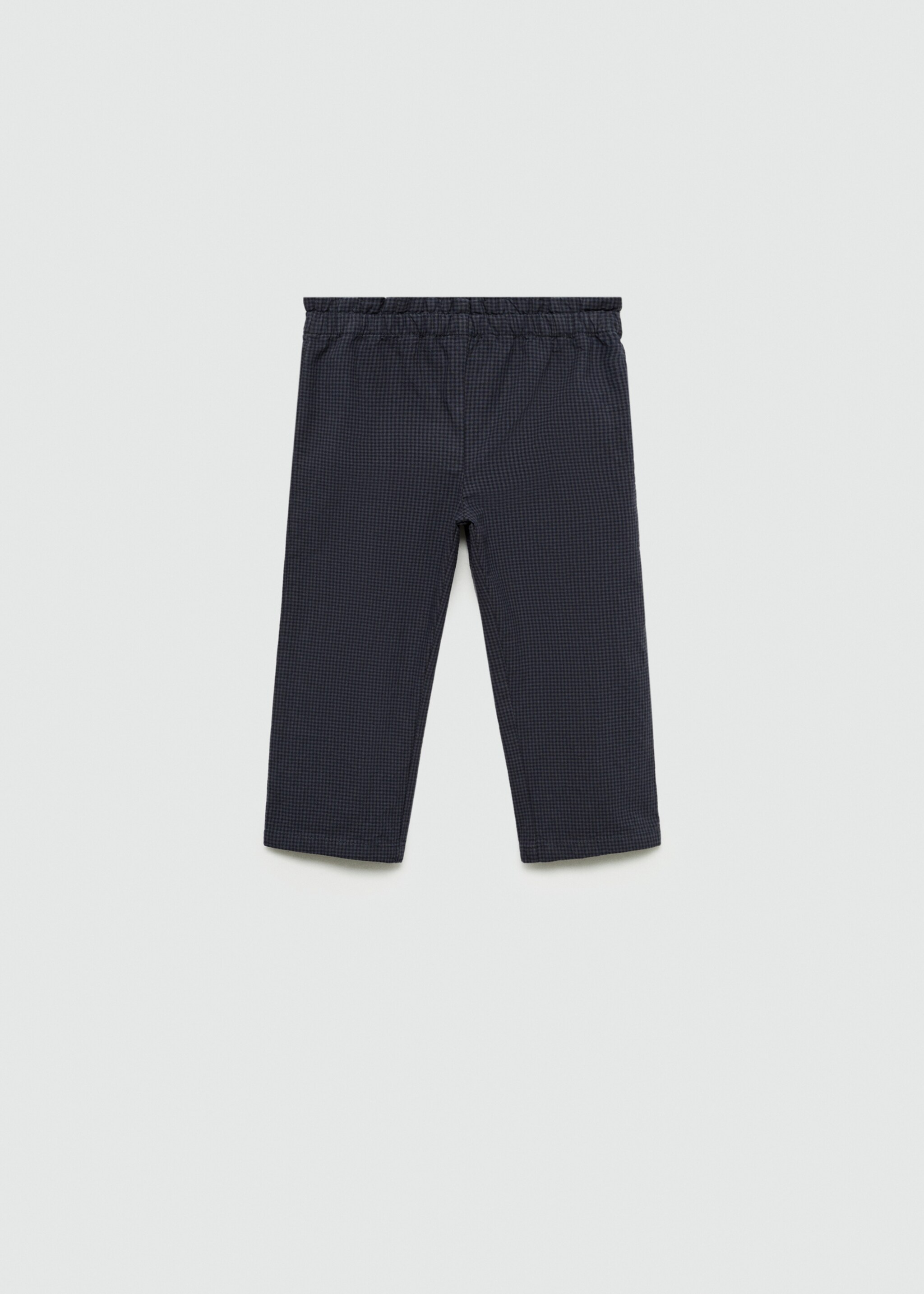 Geruite rechte broek - Artikel zonder model, Donkermarine. Ref: 77073291-00.