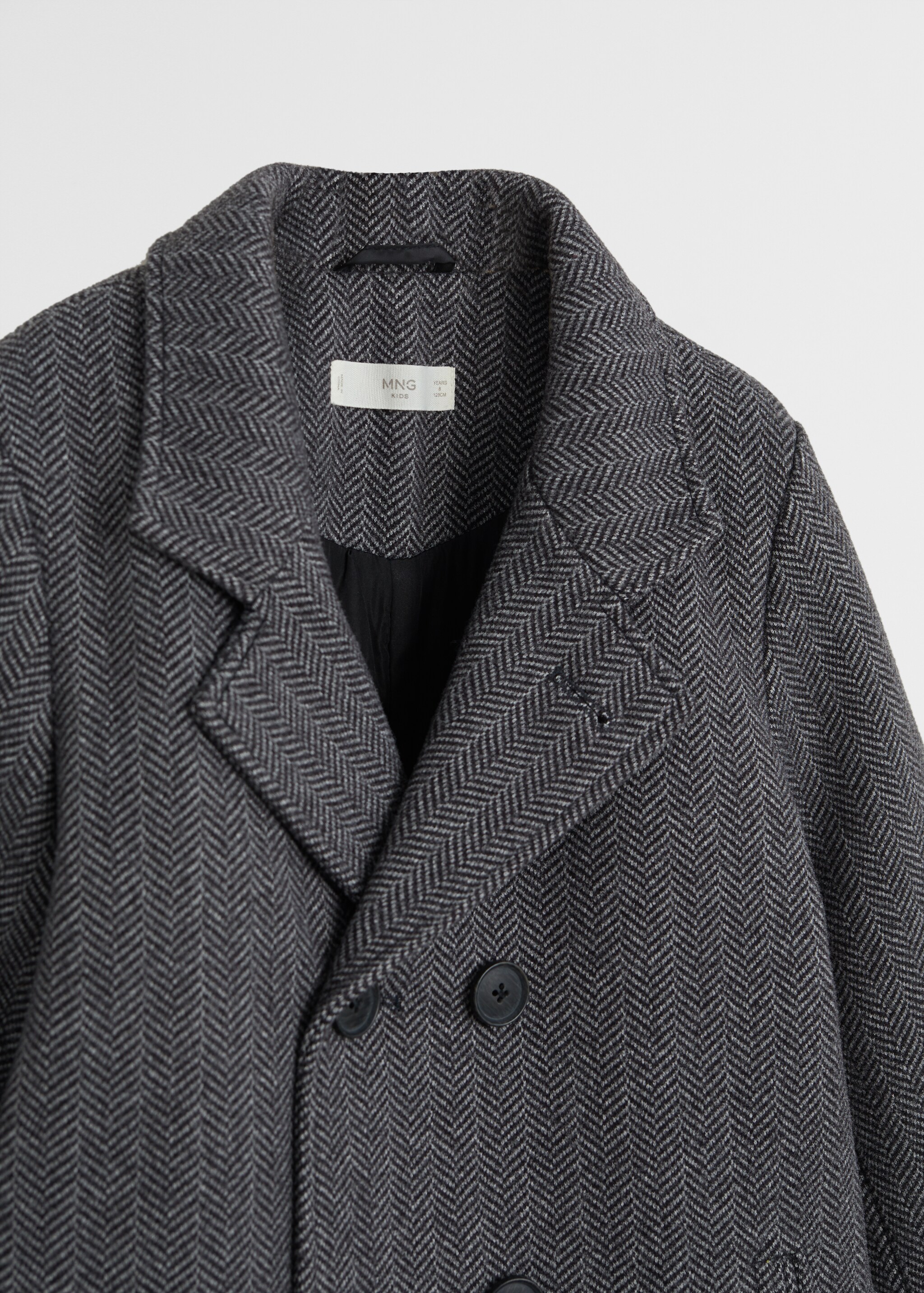 Herringbone flecked coat - Details of the article 8