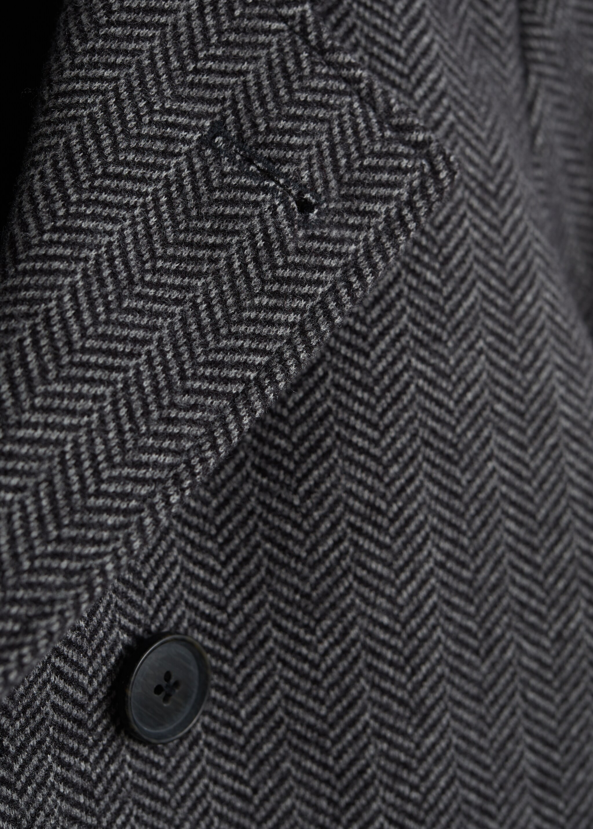 Herringbone flecked coat - Details of the article 9