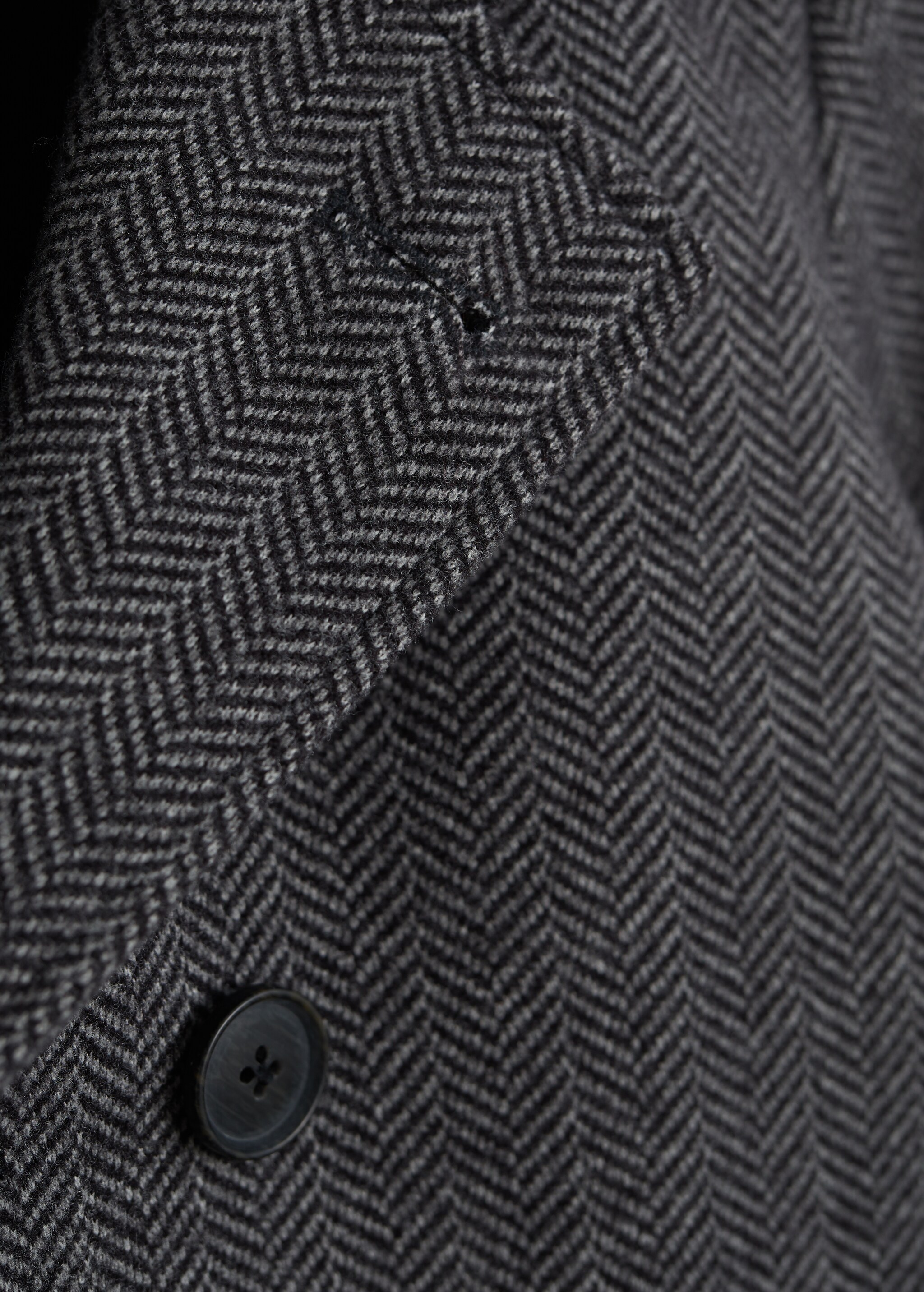 Mramorovaný kabát se vzorem rybí kosti - Detail zboží 9