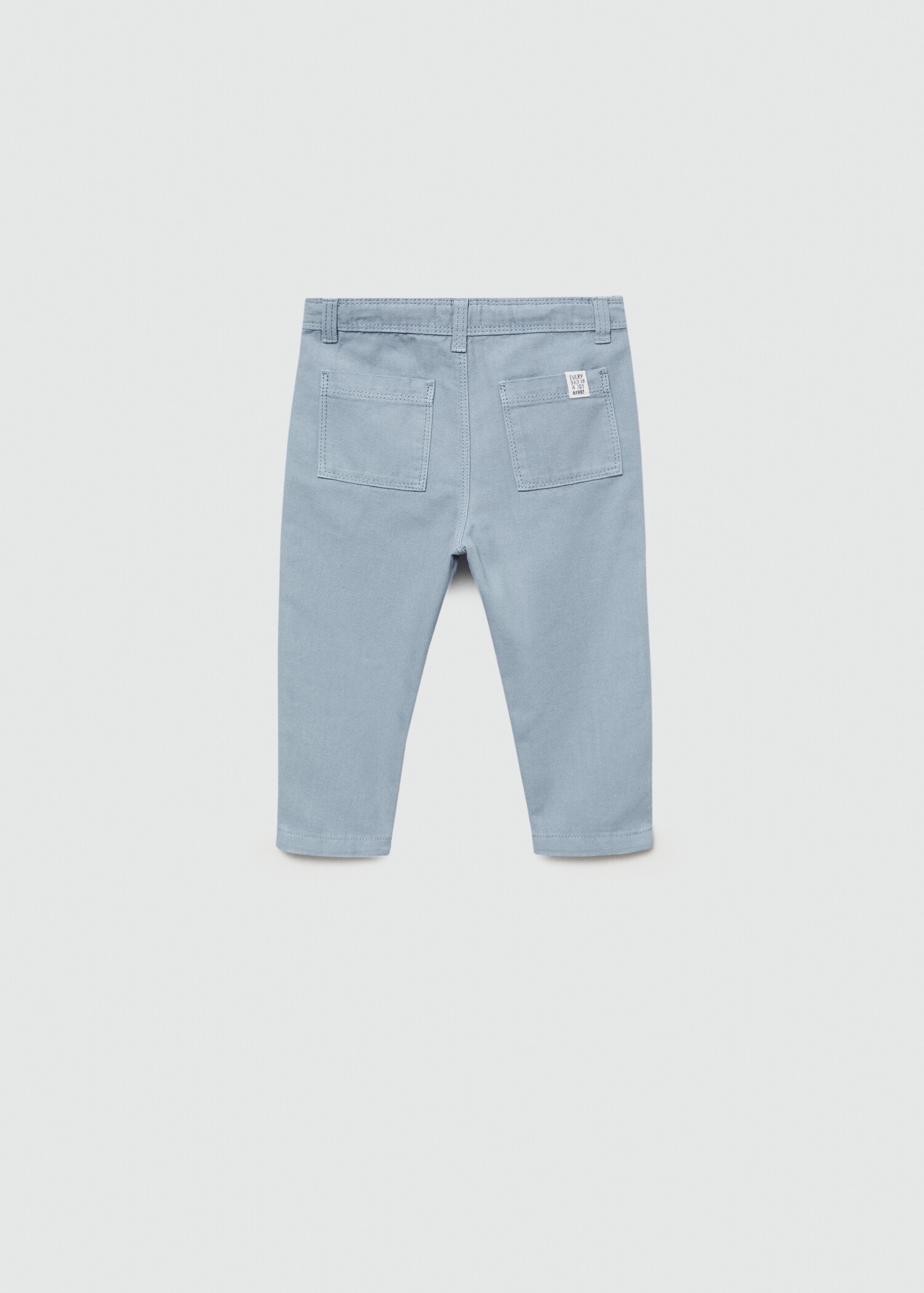 Straight-fit cotton pants - Reverse of the article