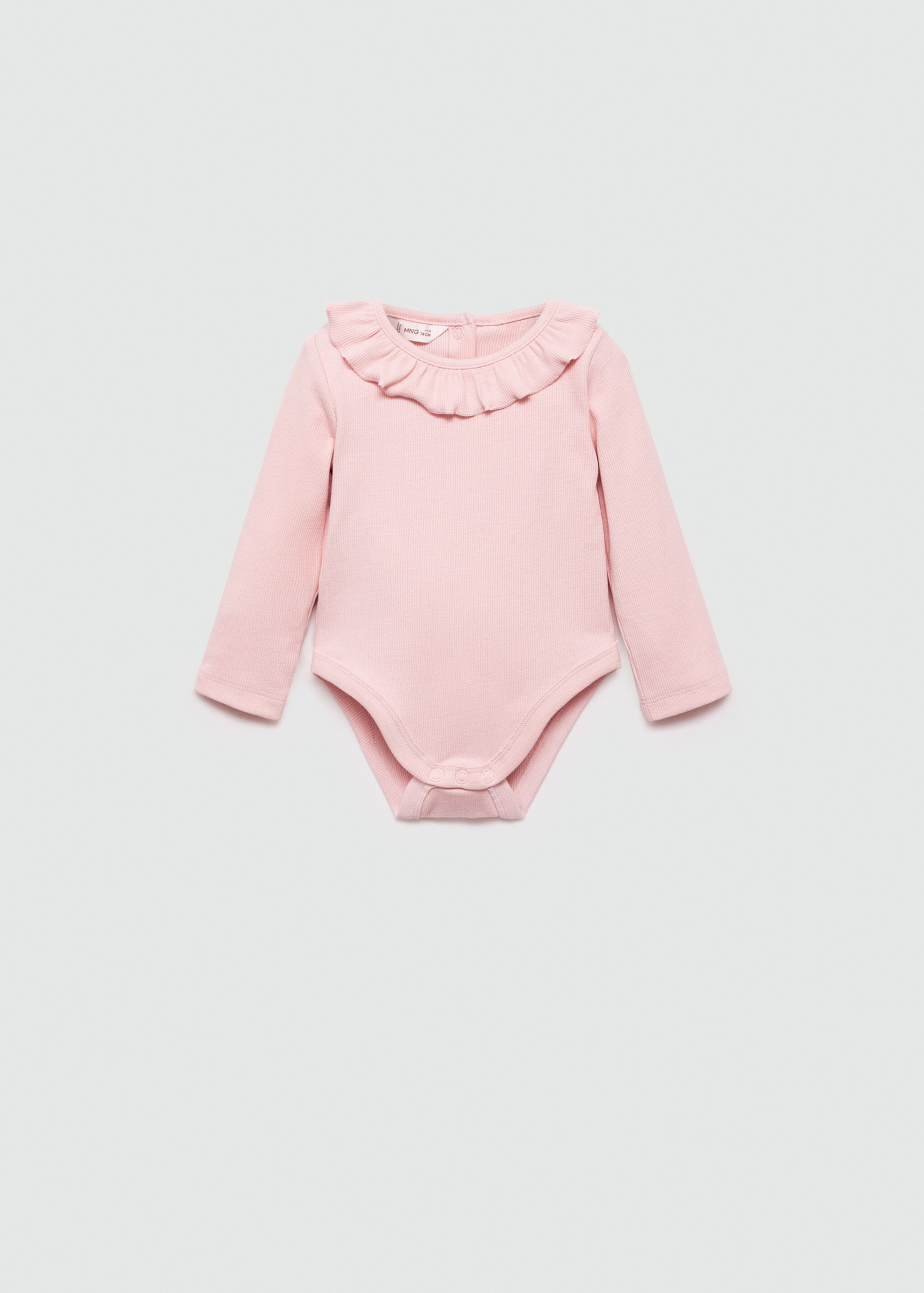 Ripp-Body mit Volantdetail - Artikel ohne Model, Rosa. Ref: 77073667-00.