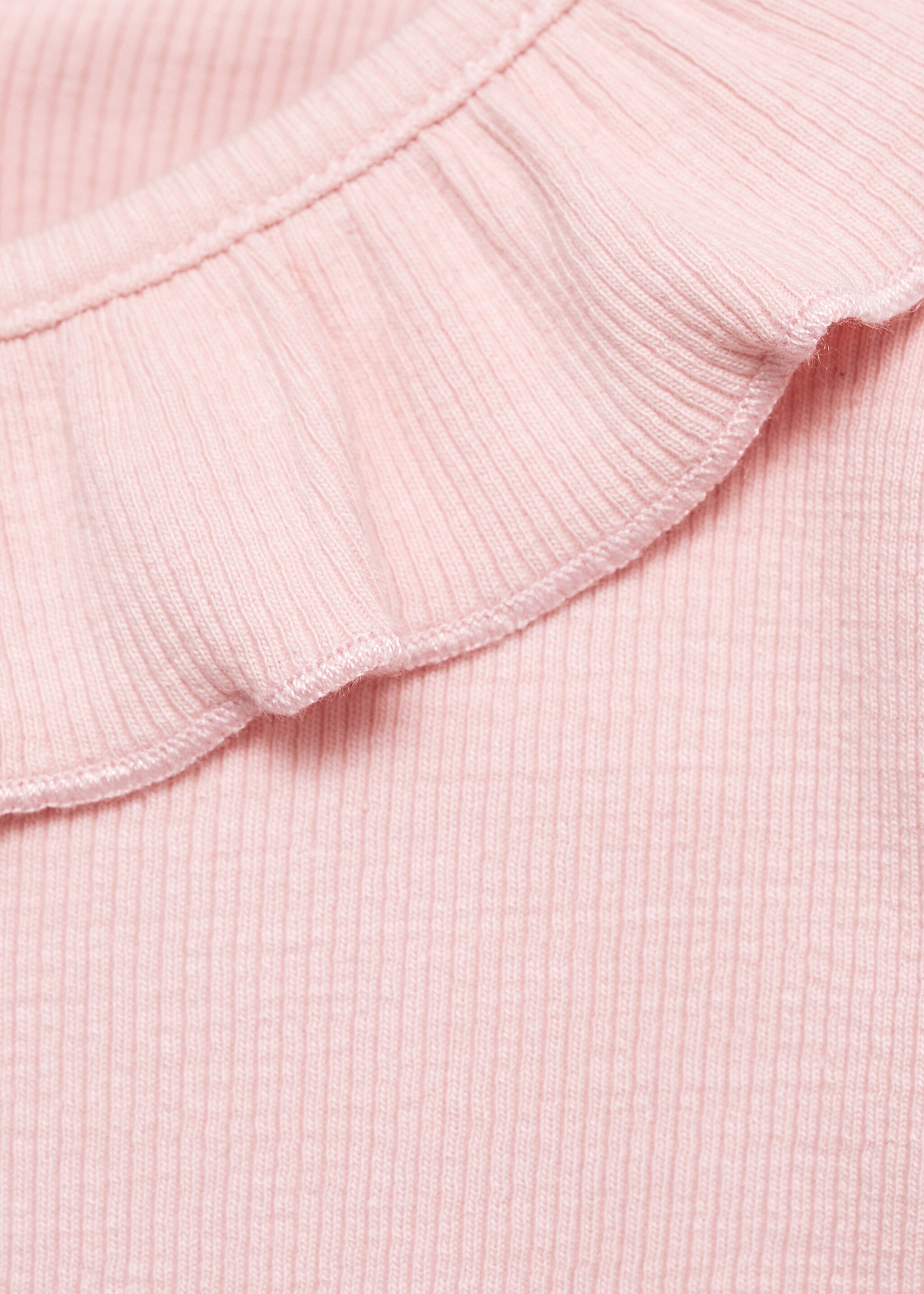 Ripp-Body mit Volantdetail - Detail des Artikels 8, Rosa. Ref: 77073667-00.