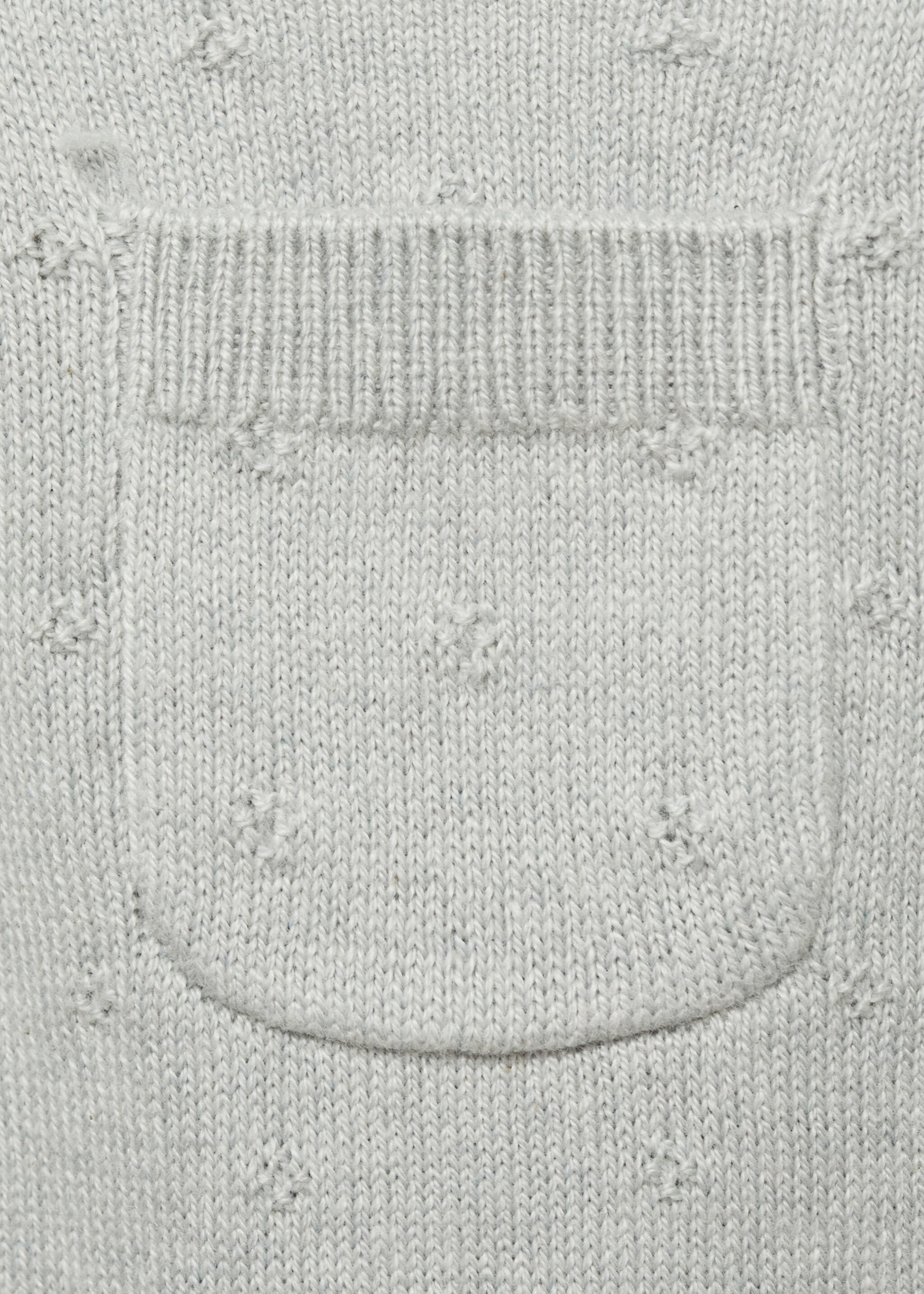Pocket knitted one-piece suit - Details of the article 0, Green. Ref: 77073669-00.