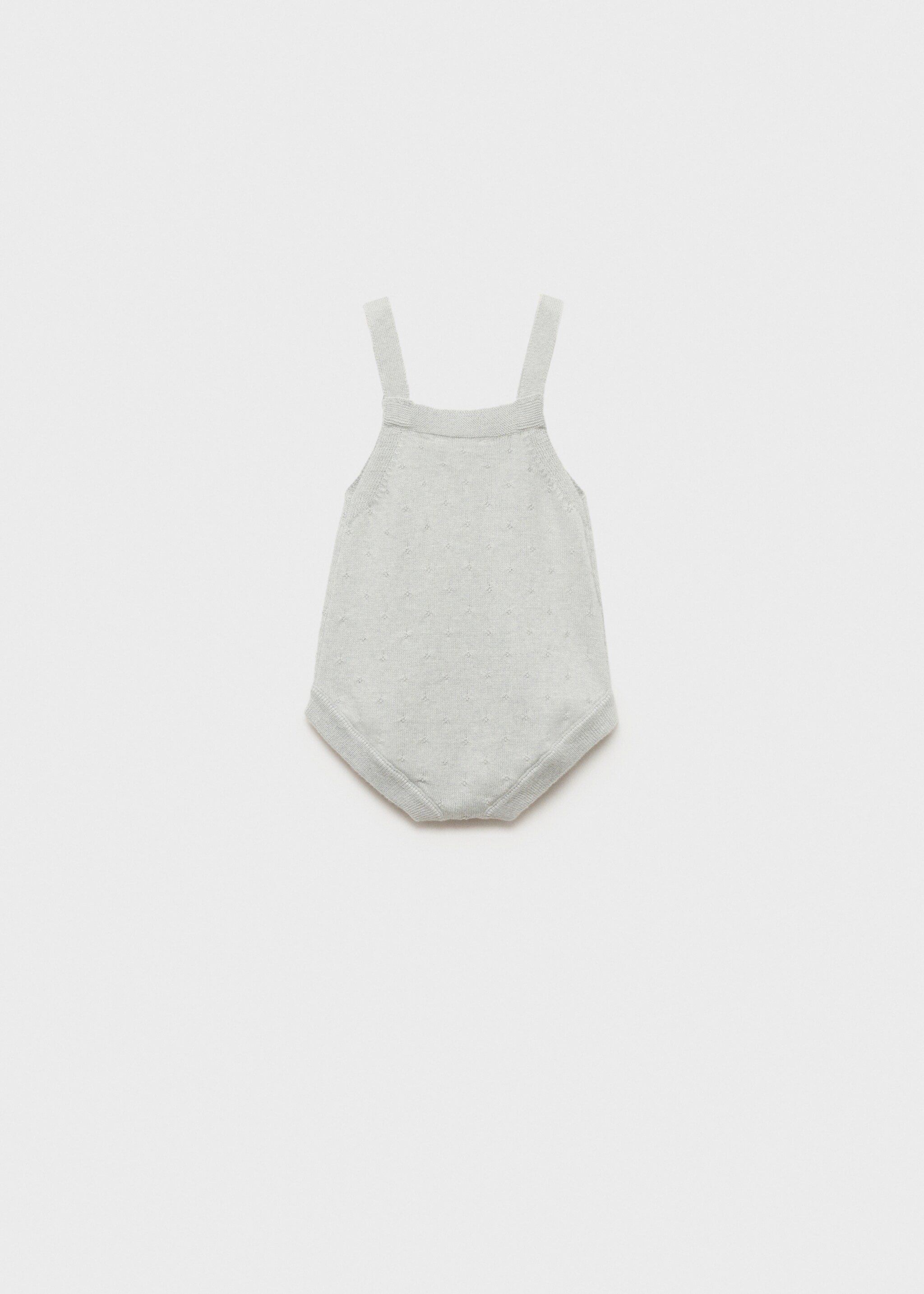 Pocket knitted one-piece suit - Reverse of the article, Green. Ref: 77073669-00.