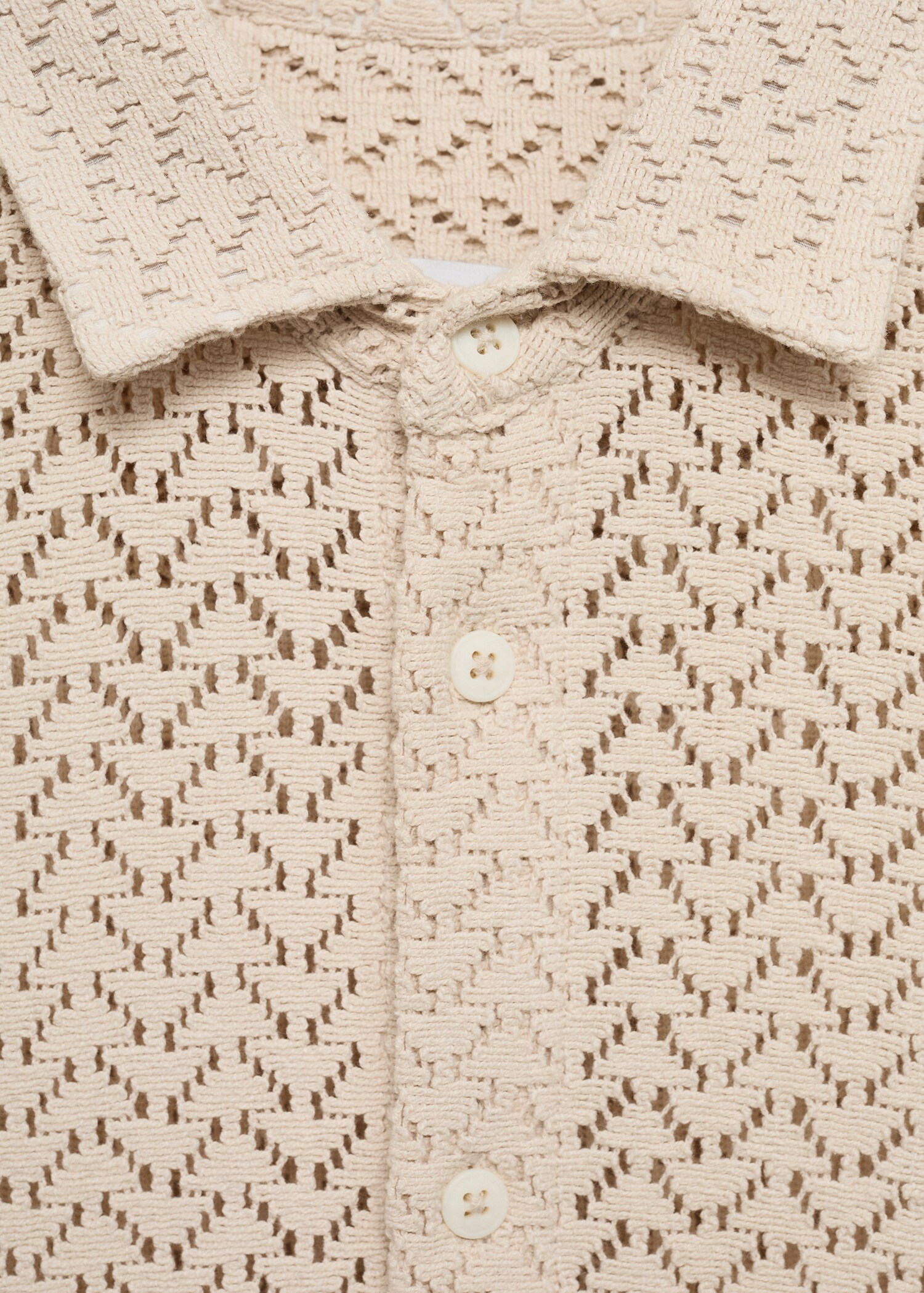 Openwork knitted cotton shirt - Details of the article 8