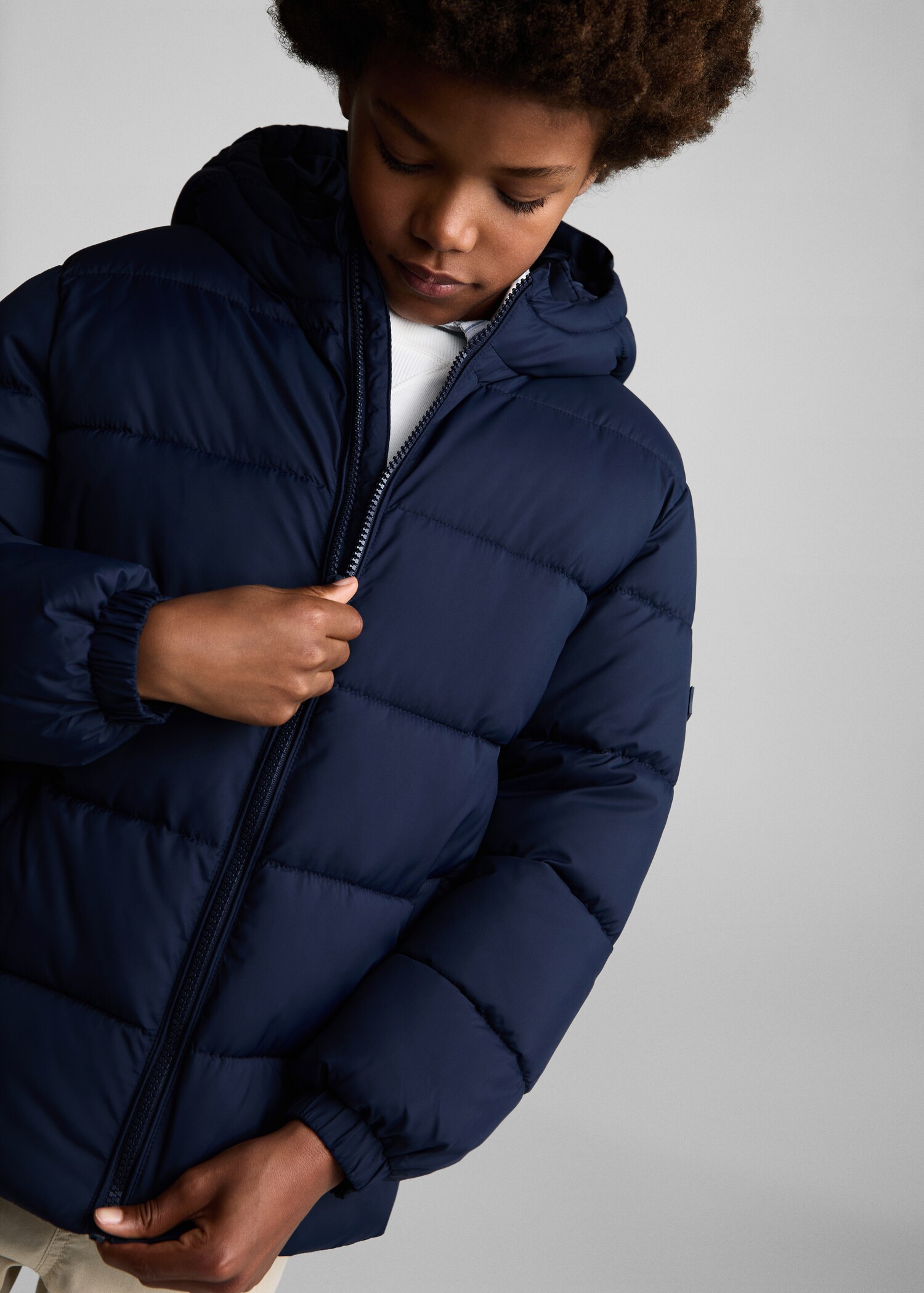 Hood puffer coat - Details of the article 6