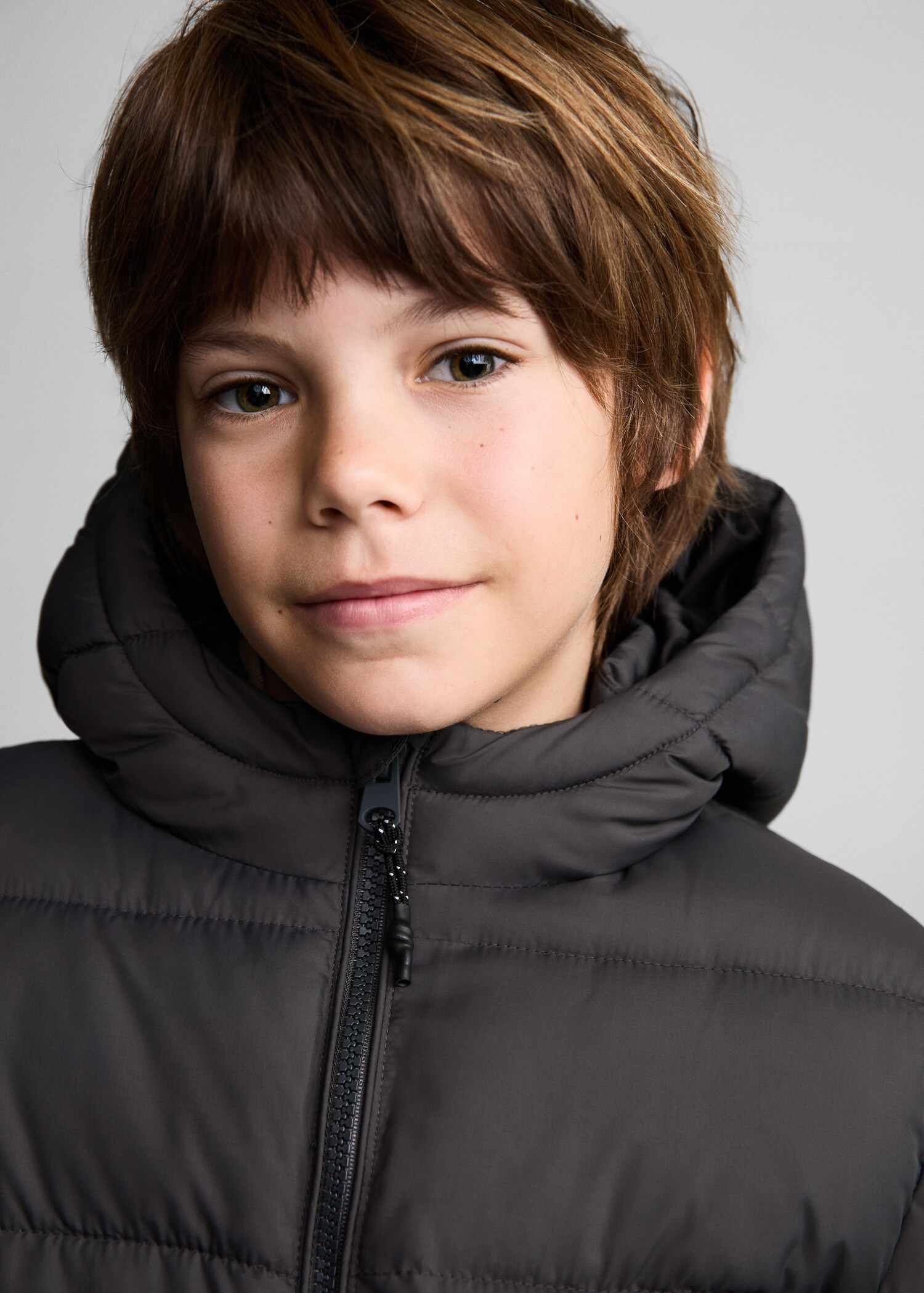 Hood puffer coat - Details of the article 1