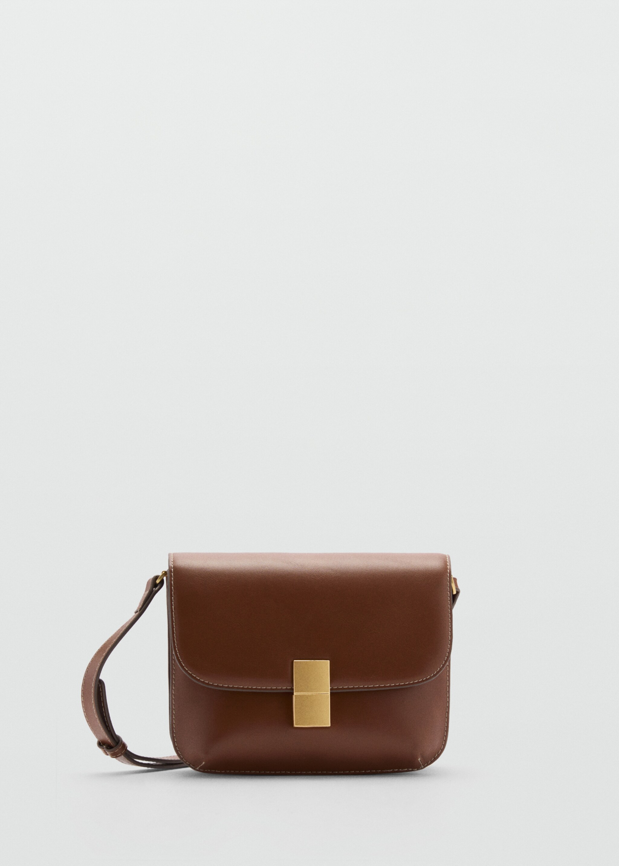 Crossbody bag with metal closure - Article without model, Leather. Ref: 77074011-00.
