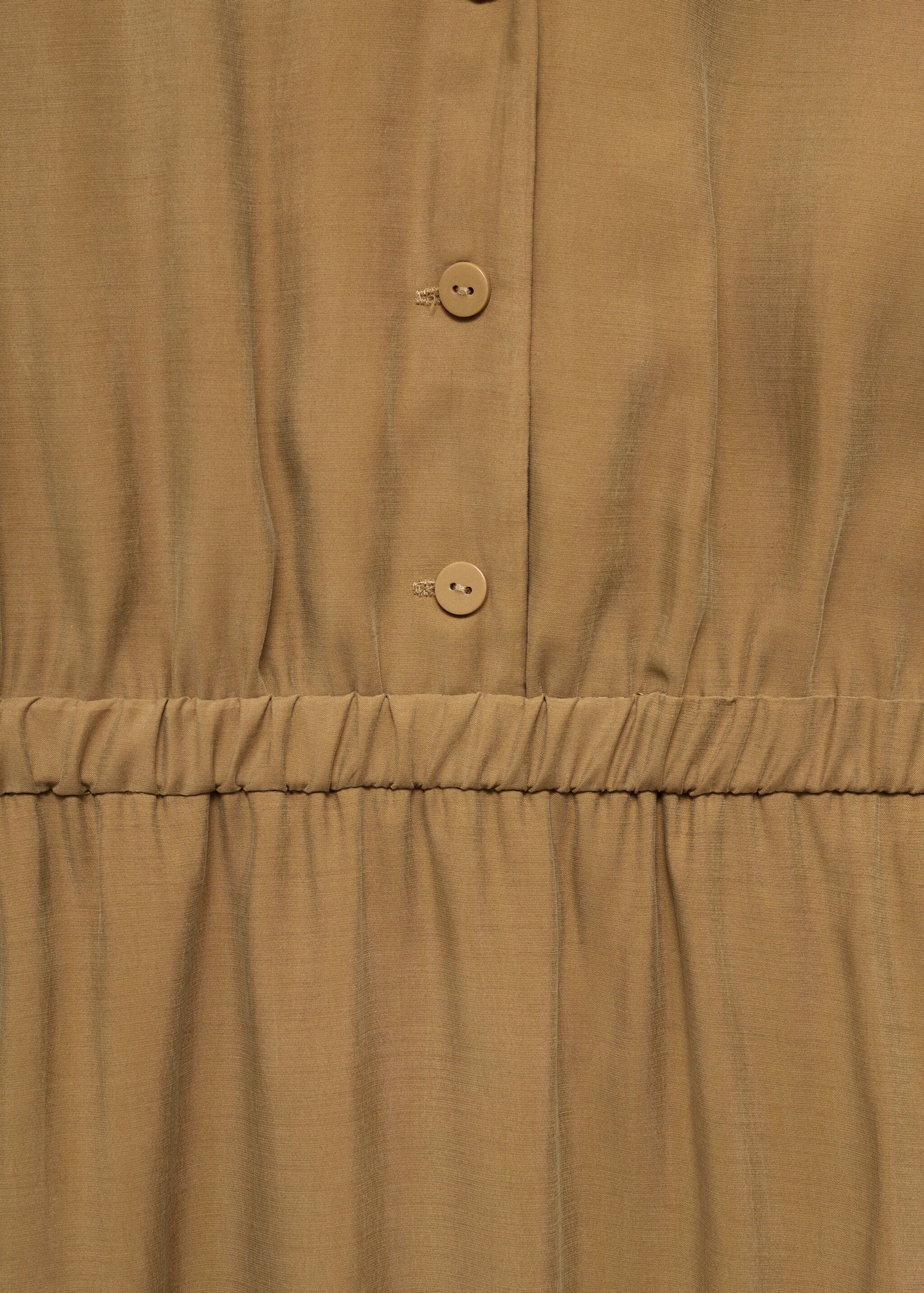 Modal dress with buttons - Details of the article 8, Medium Brown. Ref: 77074018-00.