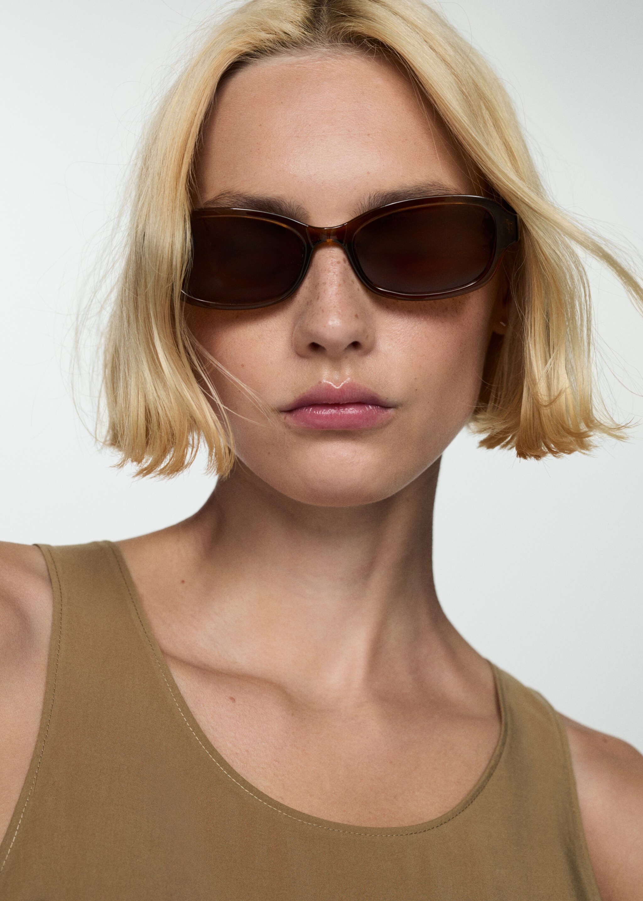 Modalový top bez rukávů - Detail zboží 1, Středně hnědá. Ref: 77074019-00.