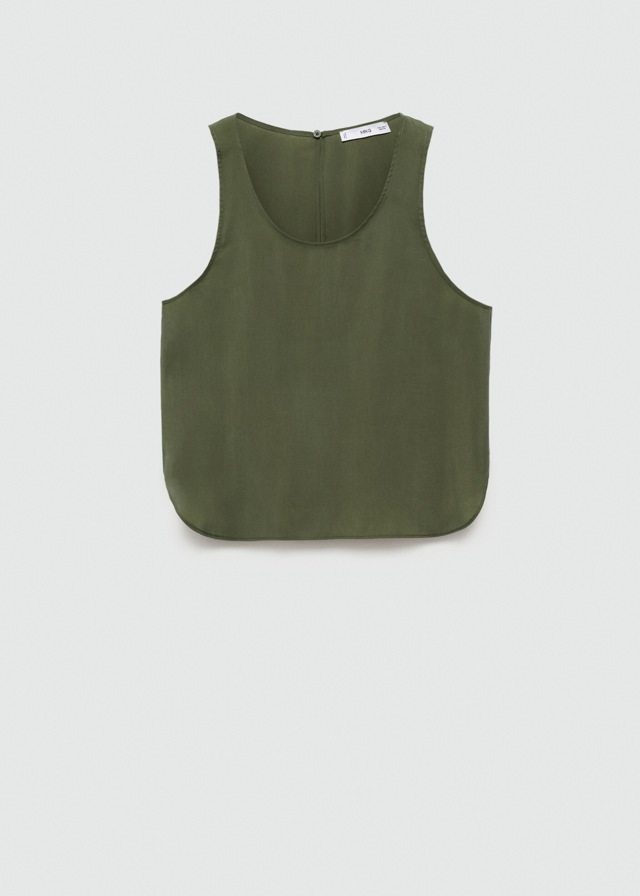 Ärmelloses Top aus Modal - Artikel ohne Model, Waldgrün. Ref: 77074019-00.