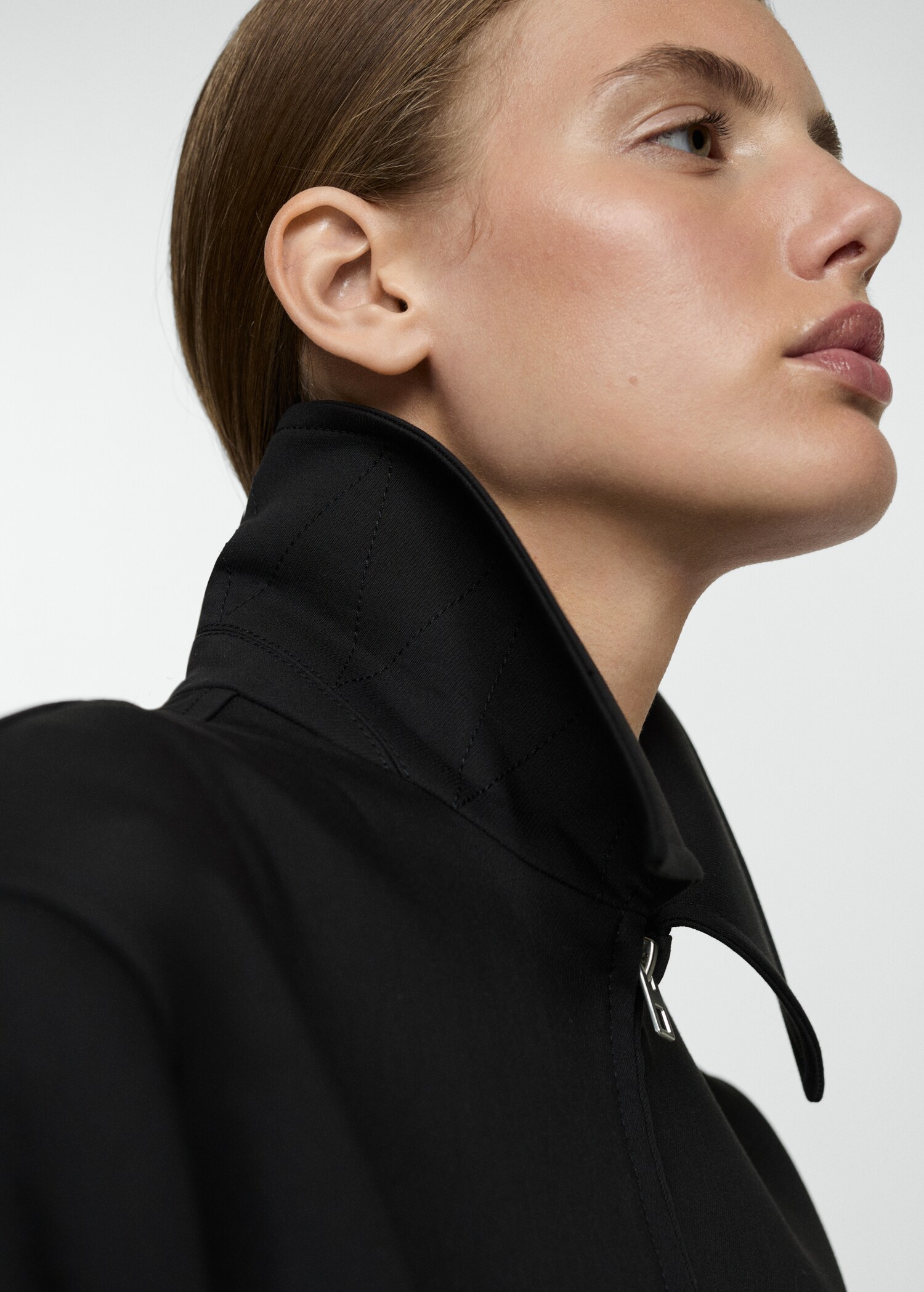 Cotton jacket with shirt collar - Details of the article 1