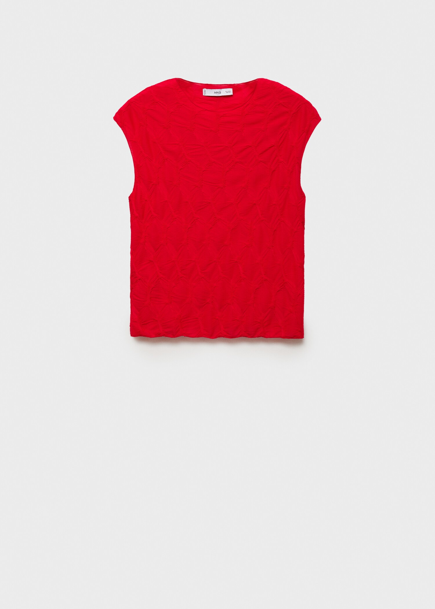 Textured short-sleeved t-shirt - Article without model
