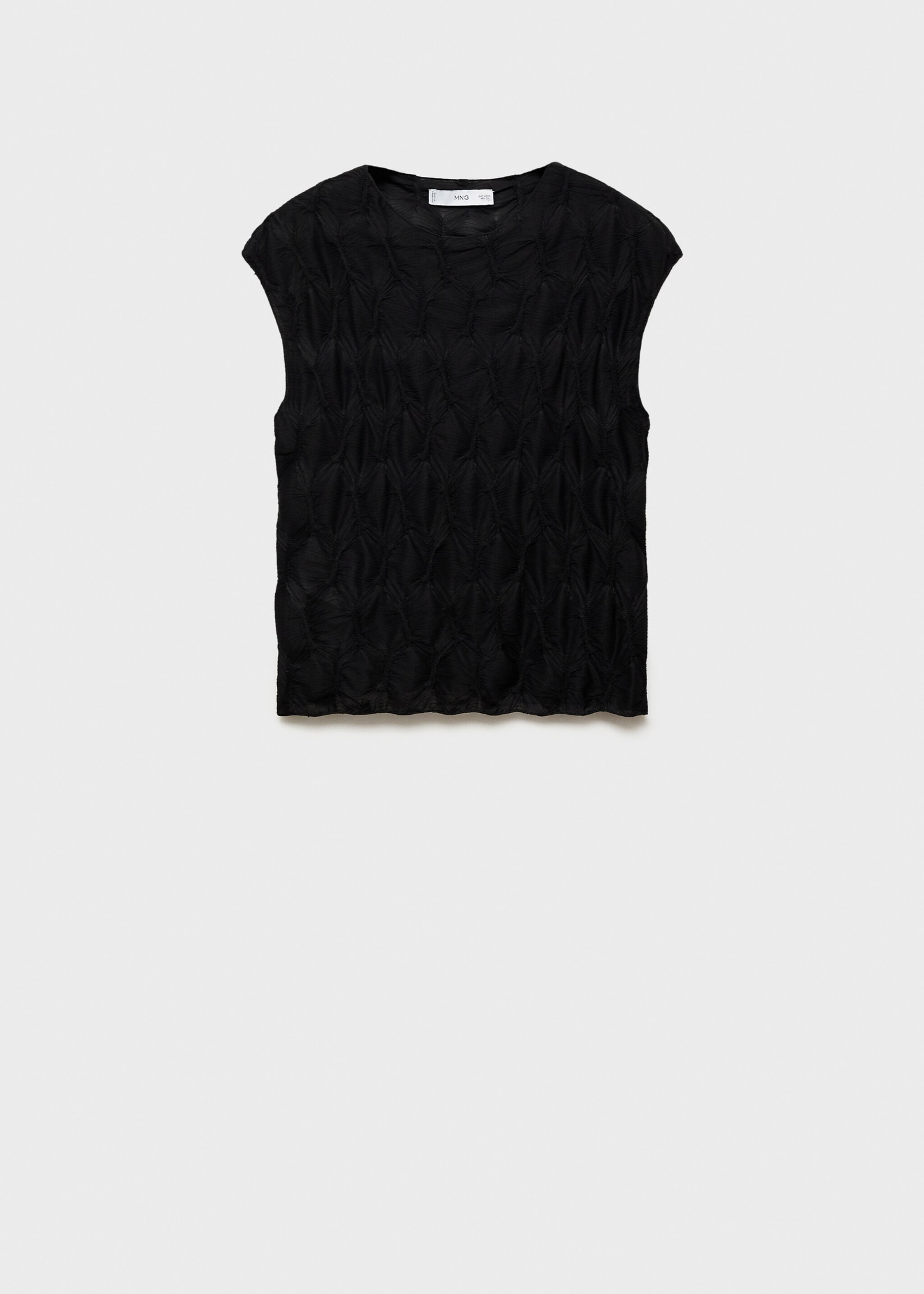 Textured short-sleeved t-shirt - Article without model