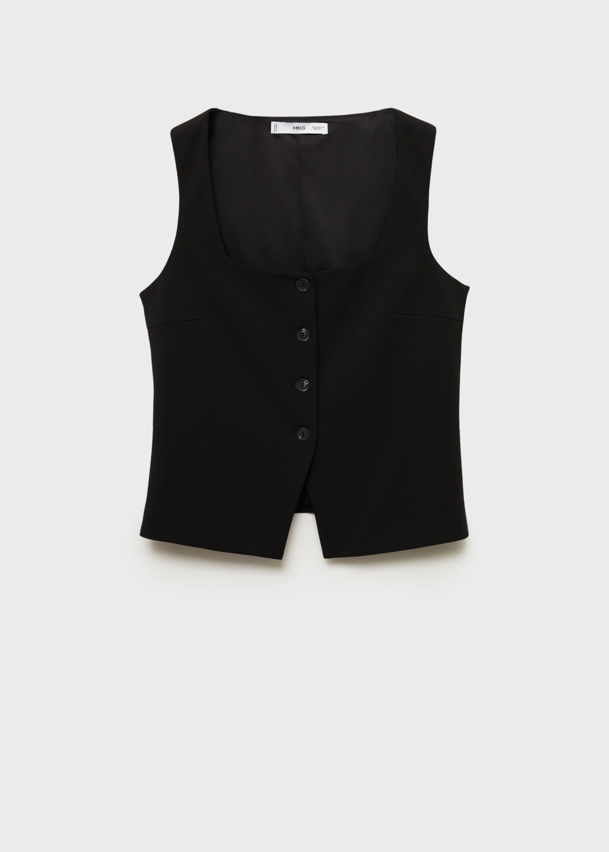 Waistcoat with wide straps - Article without model, Black. Ref: 77074026-00.