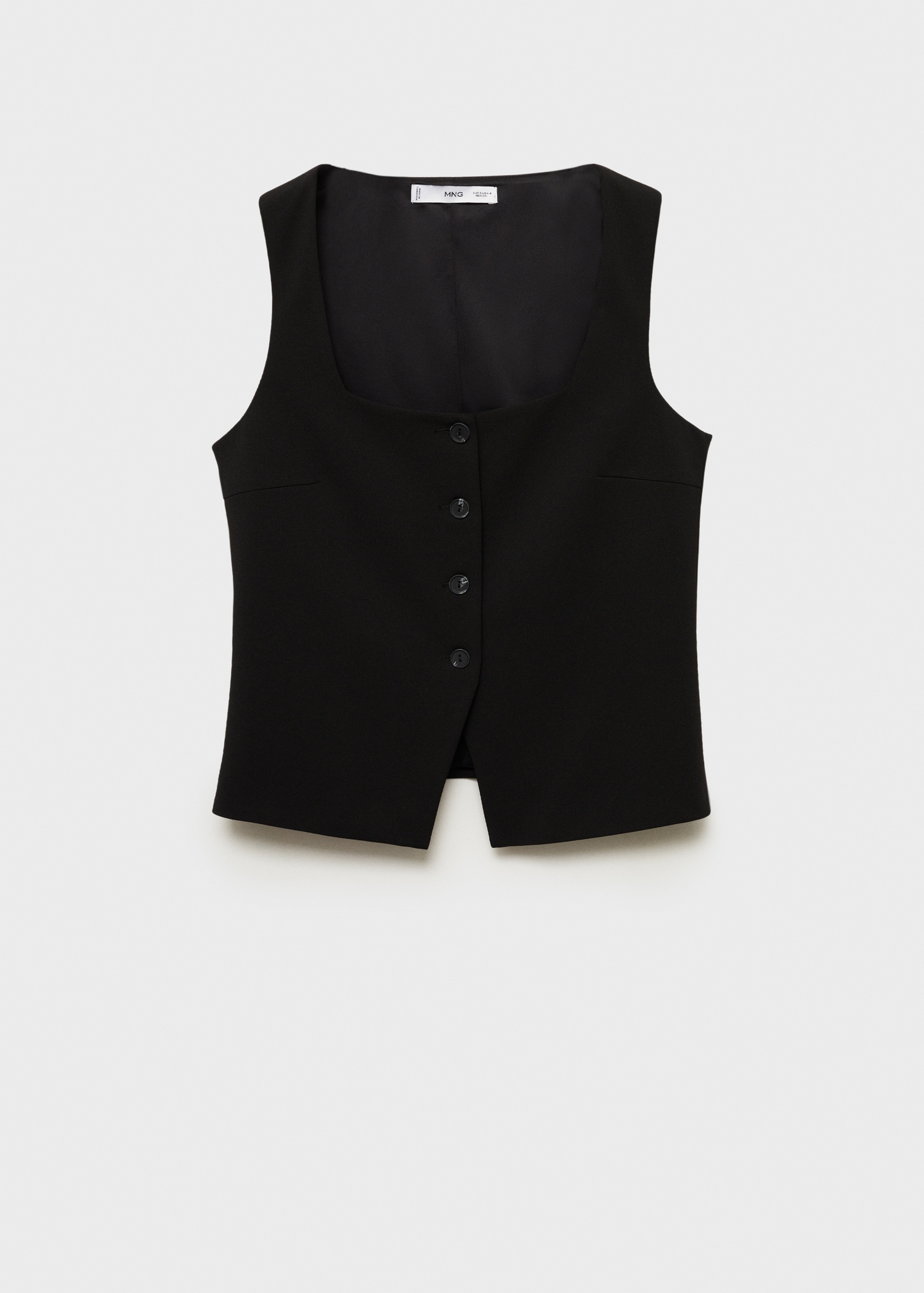 Chalecos Mujer Chaleco Negro Mango Chaleco Punto Botones Mujer